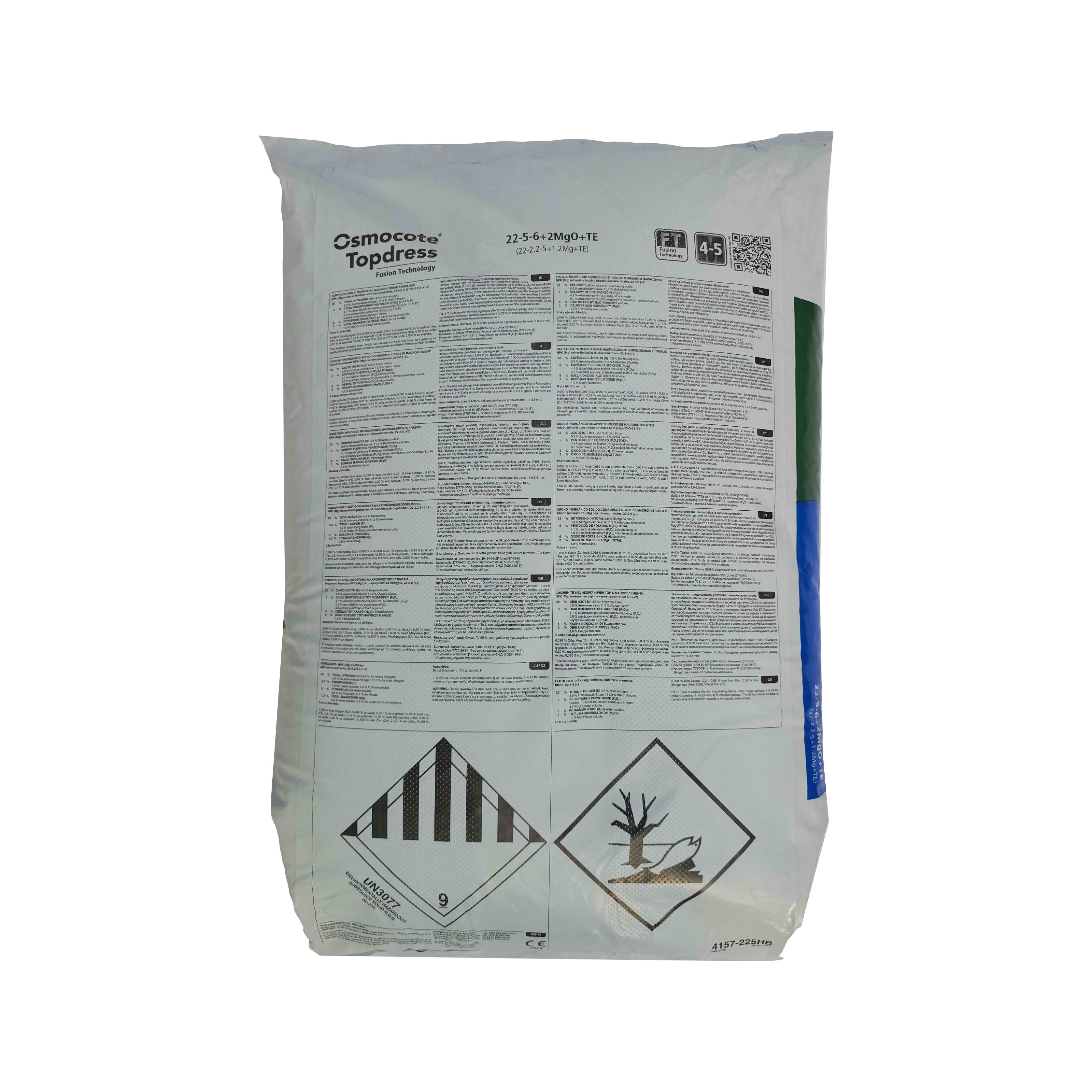 Osmocote  Topdress 22-5-6+2MgO+TE Bitki Gübresi 4-5 Aylık 25 Kg