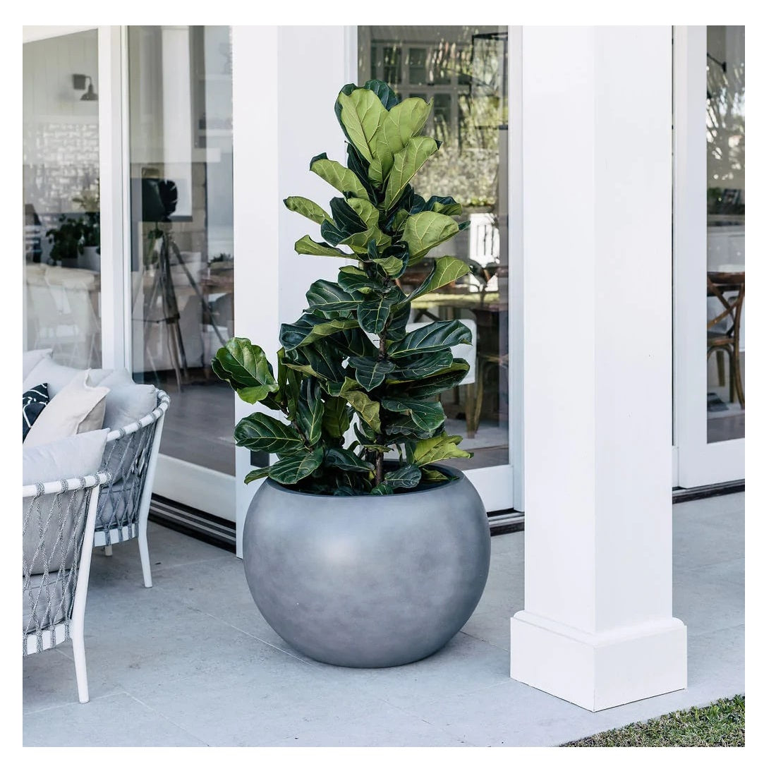 Aces High Fiberstone Saksı Gri