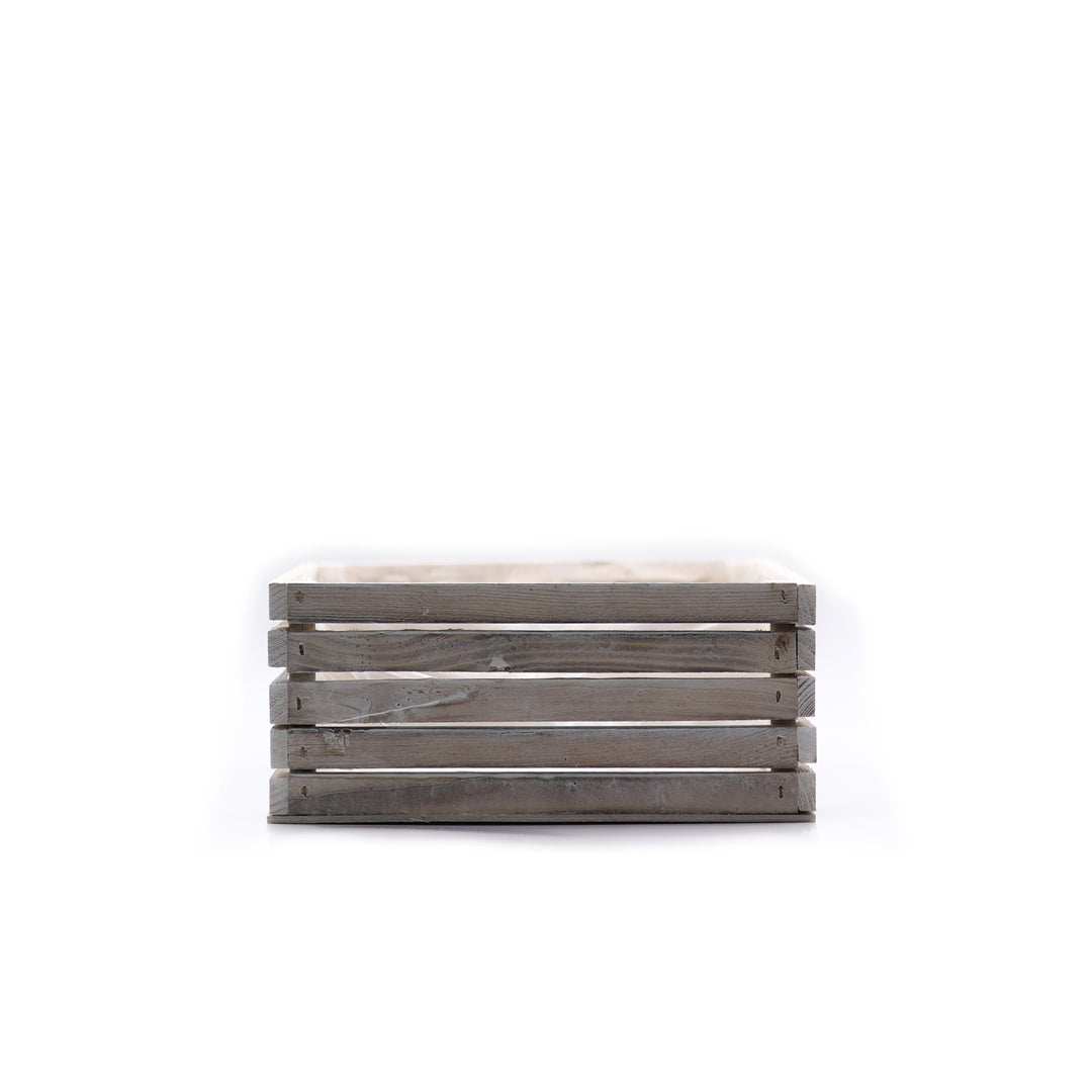 Ahşap Beyaz Saksı Küçük Boy