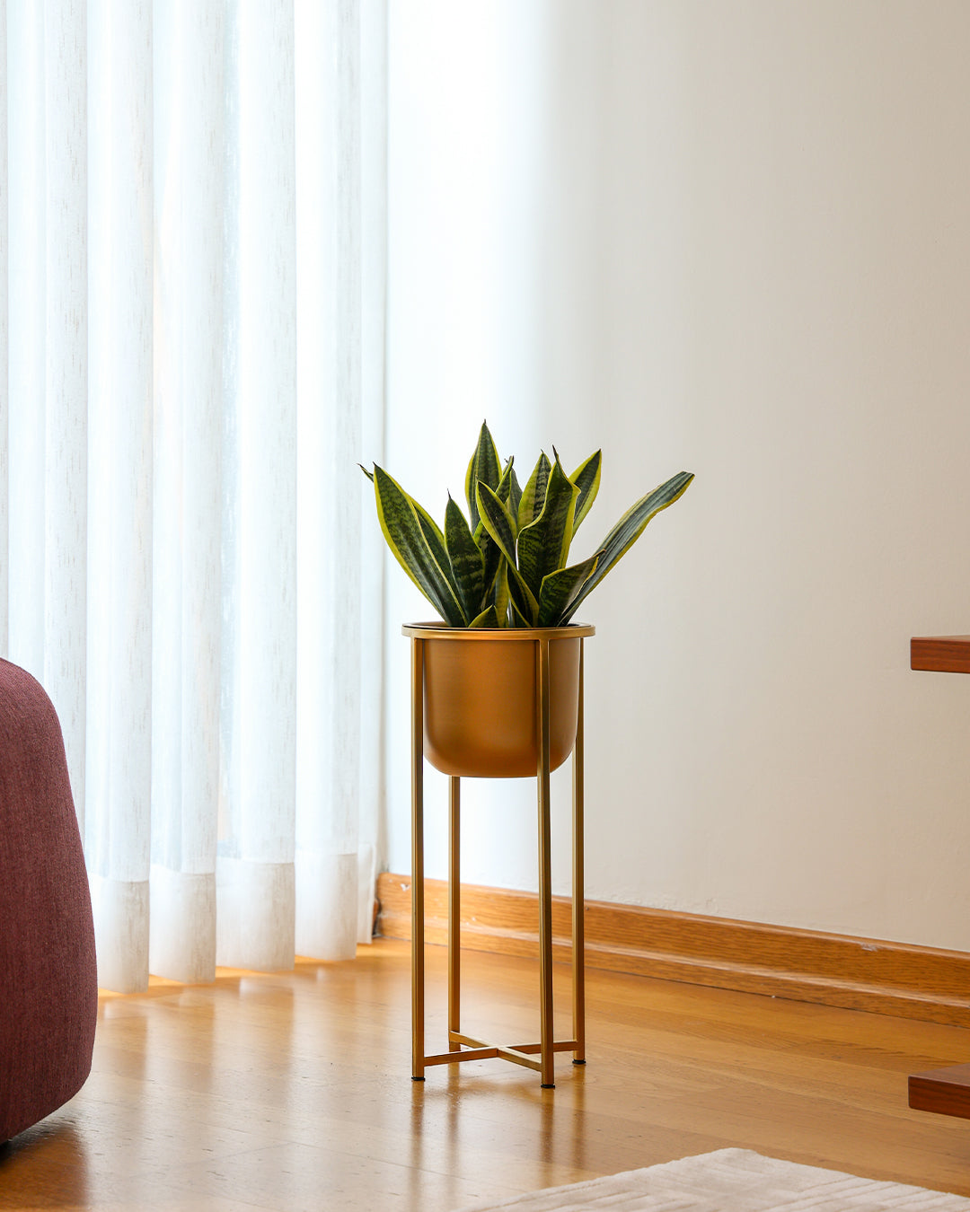 Athena Ayaklı Metal Saksı Küçük Boy