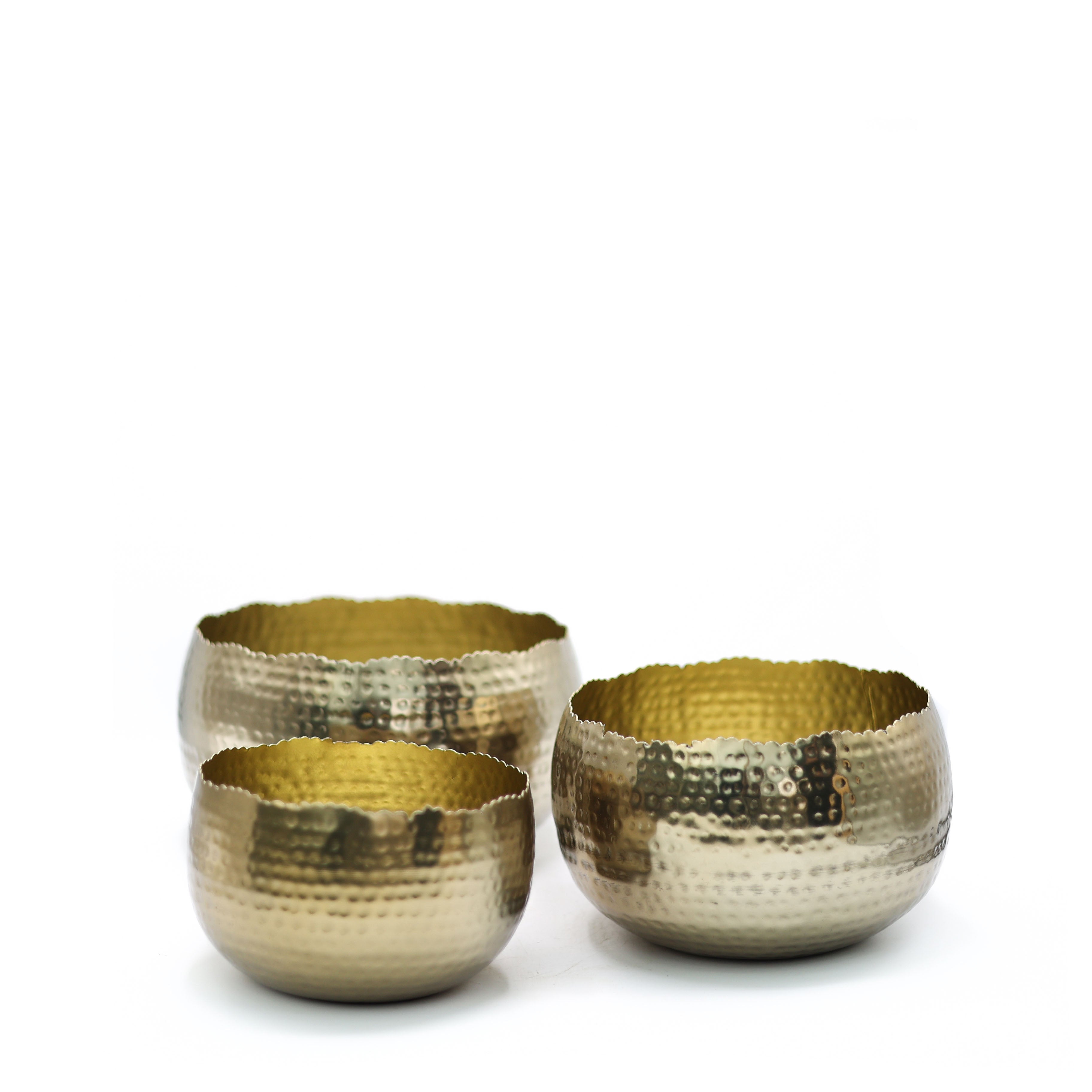 Aurea Metal Saksı Büyük Boy Sarı