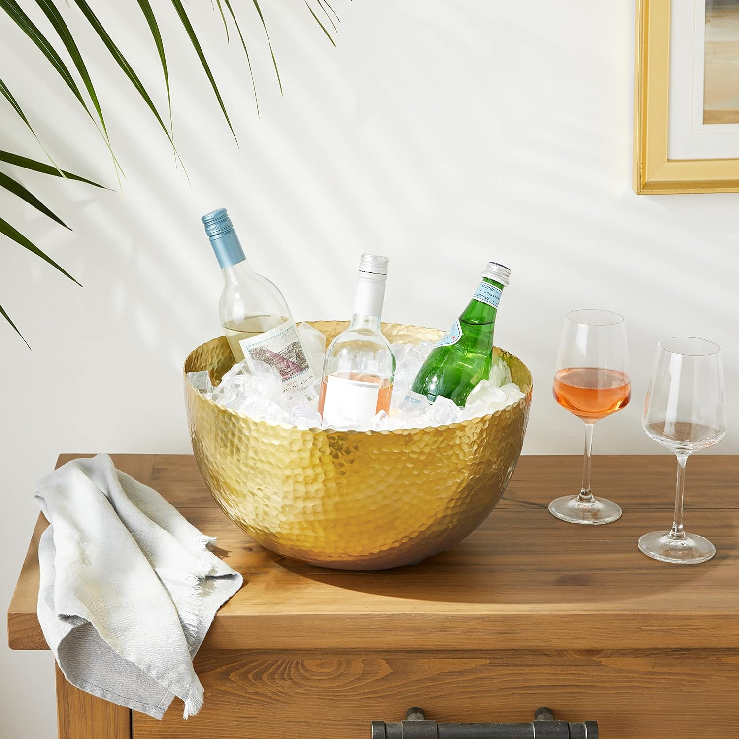 Aurea Metal Saksı Küçük Boy Sarı