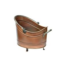 Ayaklı Odun Kovası Bakır Küçük Boy Bakır