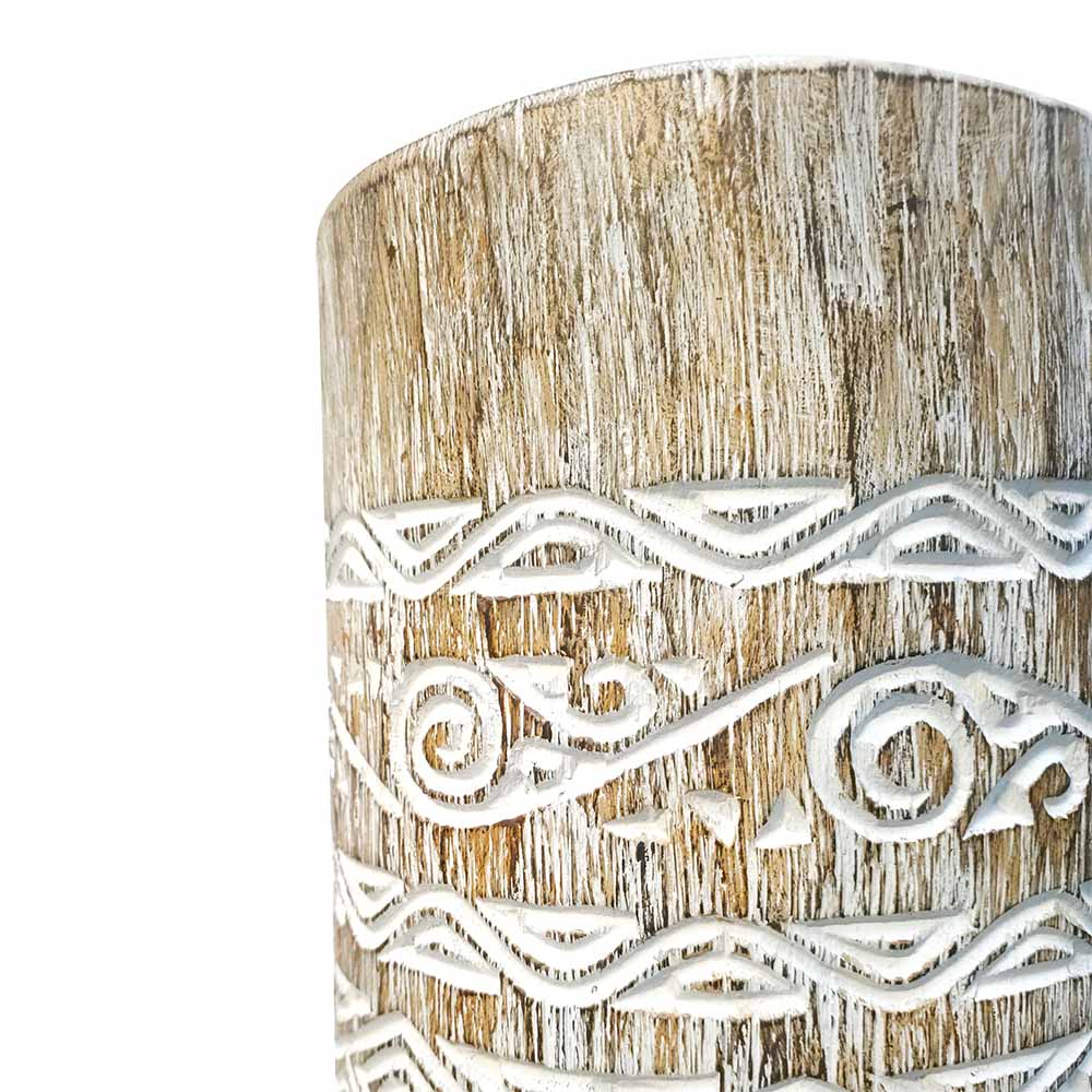 Bali Motifli Palmiye Saksısı XL