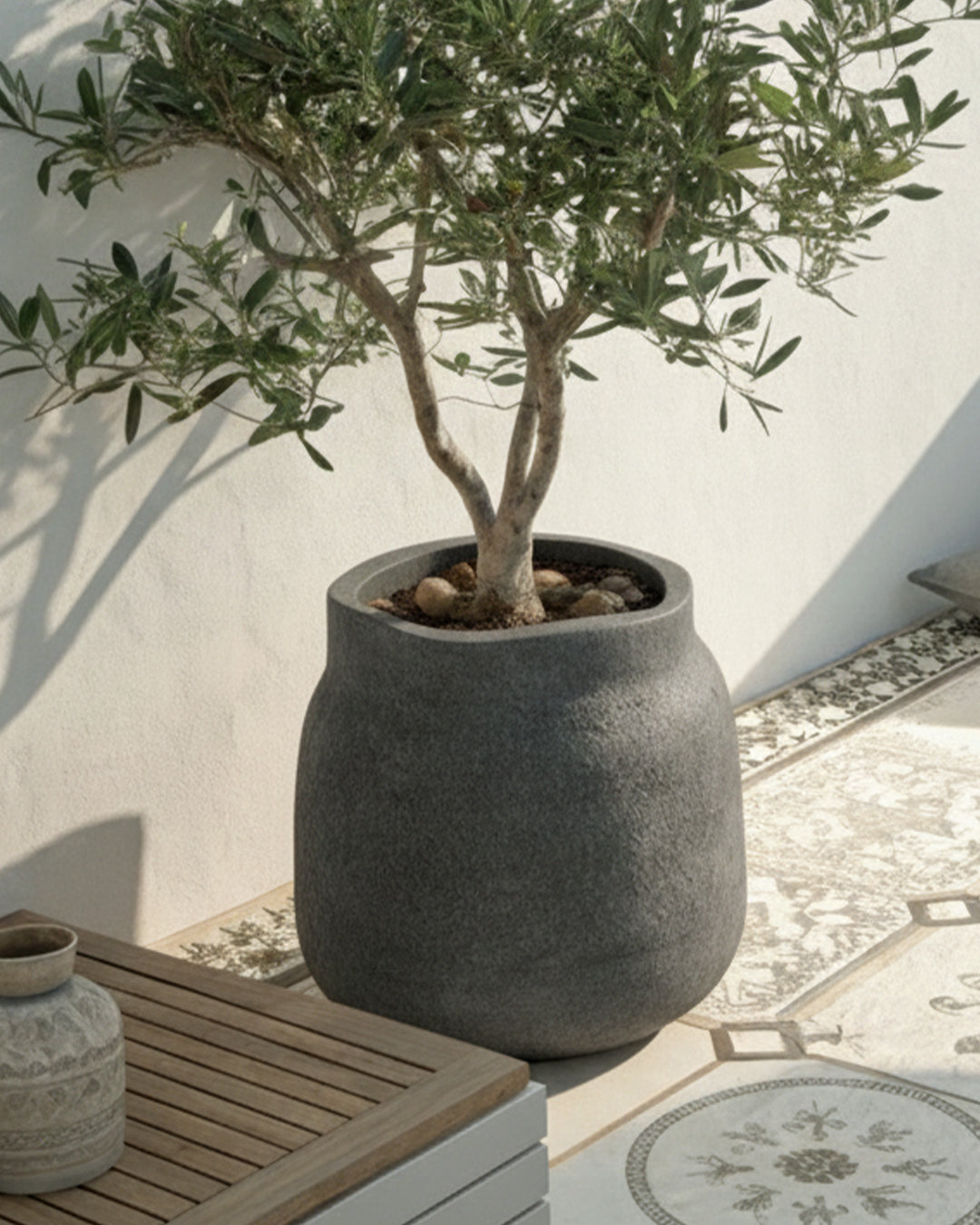 Boge 58 L Plastik Saksı Granit