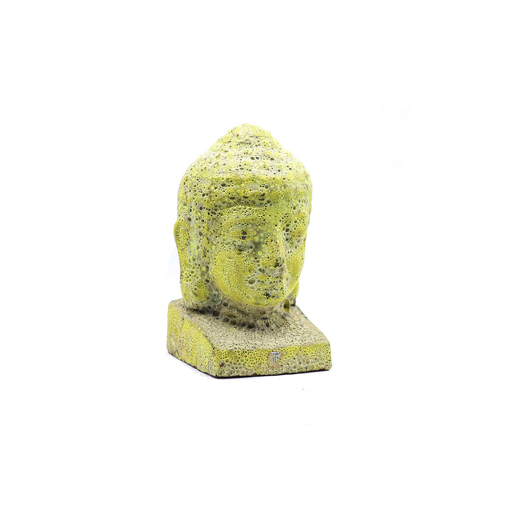 Buddha Heykel Büst Sarı Küçük Boy