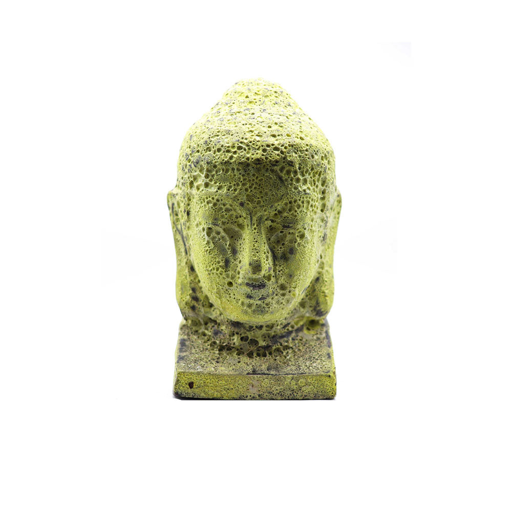 Buddha Heykel Büst Sarı Orta Boy