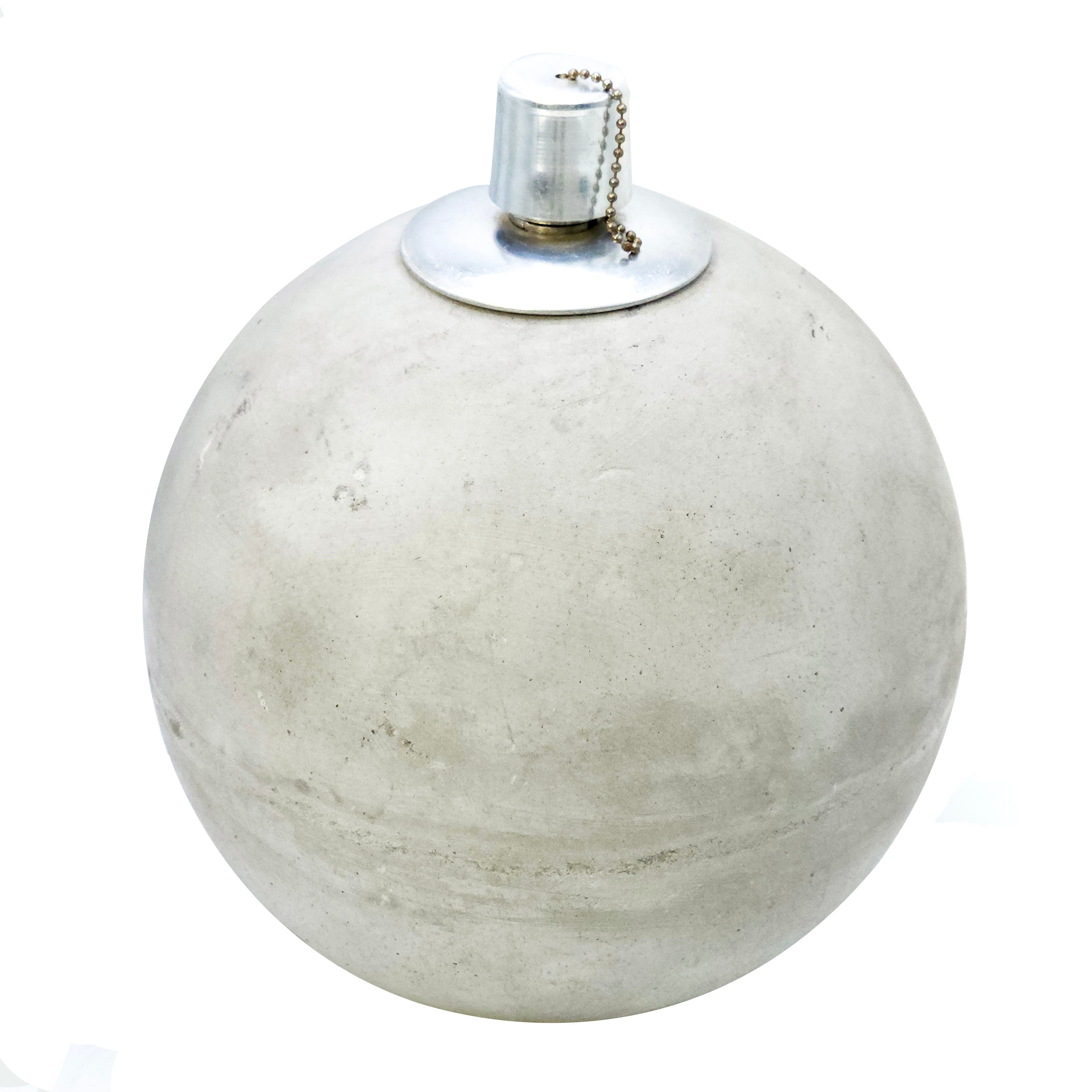 Büyük Beton Yuvarlak Mumluk Gri