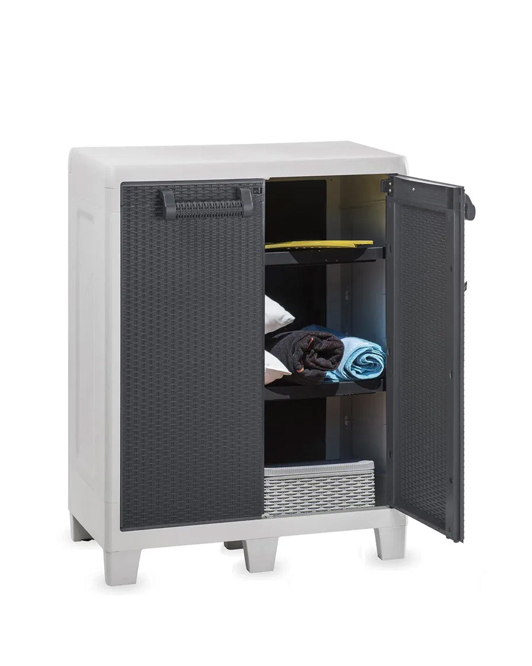 Cabinet Santorini Kısa Raflı Bahçe Dolabı XL Gri