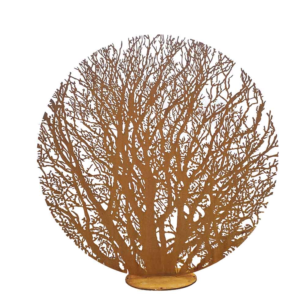 Corten Bahçe Ağaç Heykeli