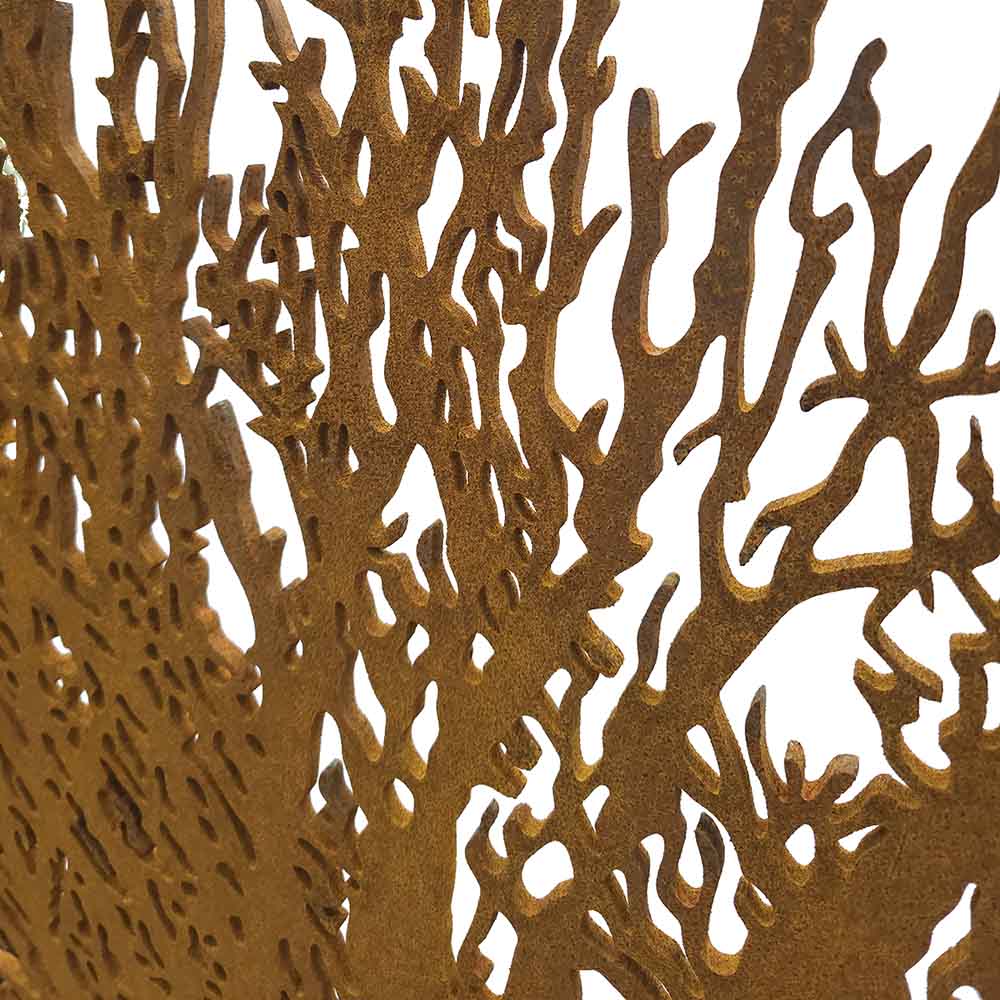 Corten Bahçe Ağaç Heykeli