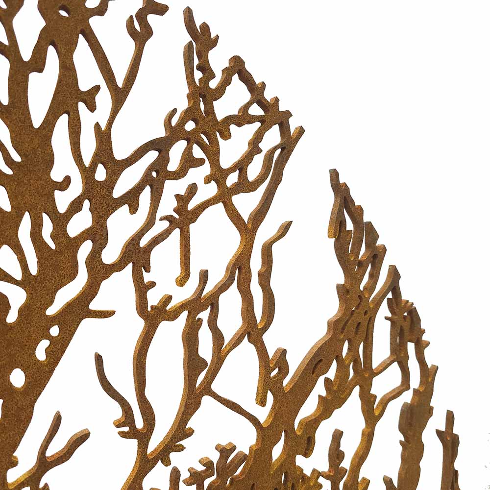 Corten Bahçe Ağaç Heykeli