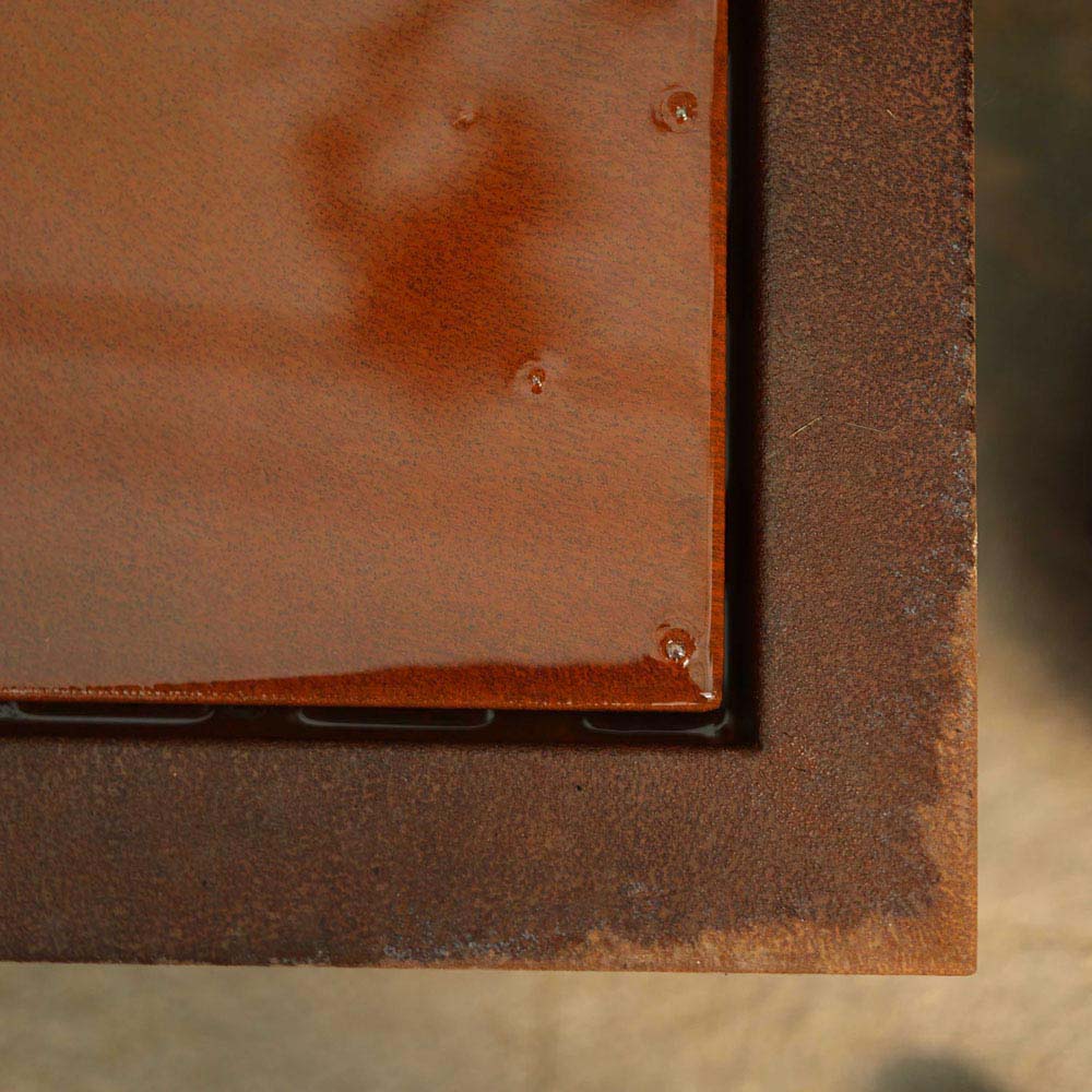 Corten Kare Su Tablası