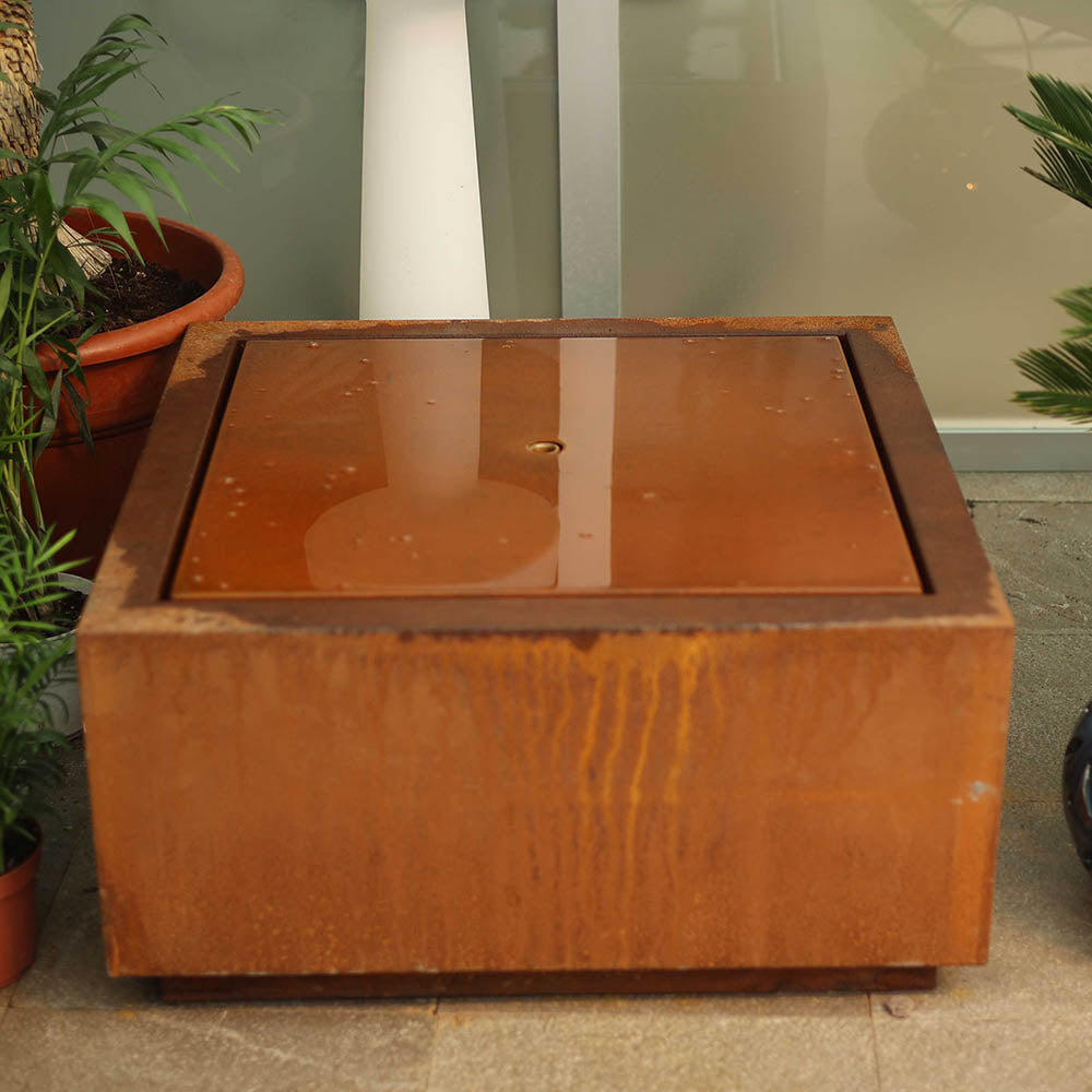 Corten Kare Su Tablası