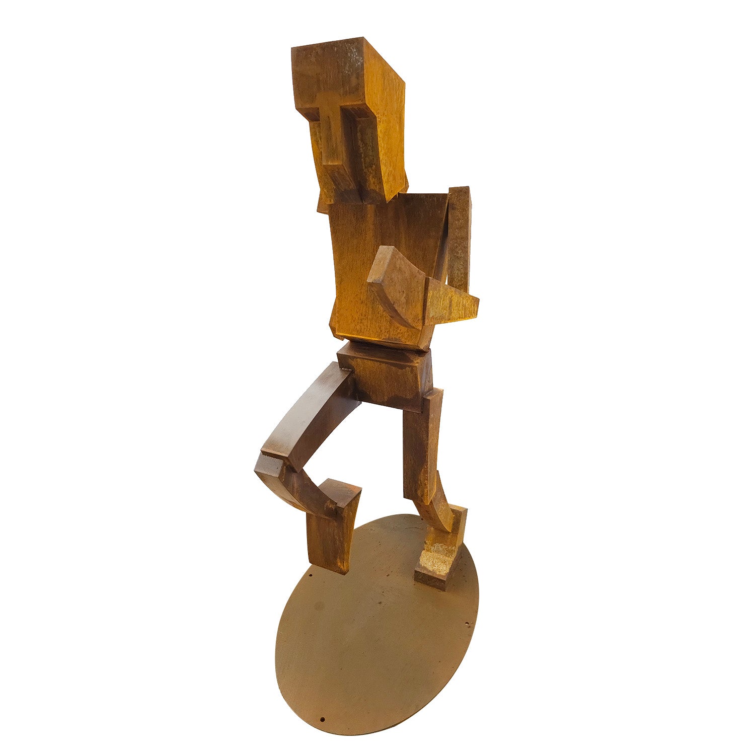 Corten Robot Adam Heykeli