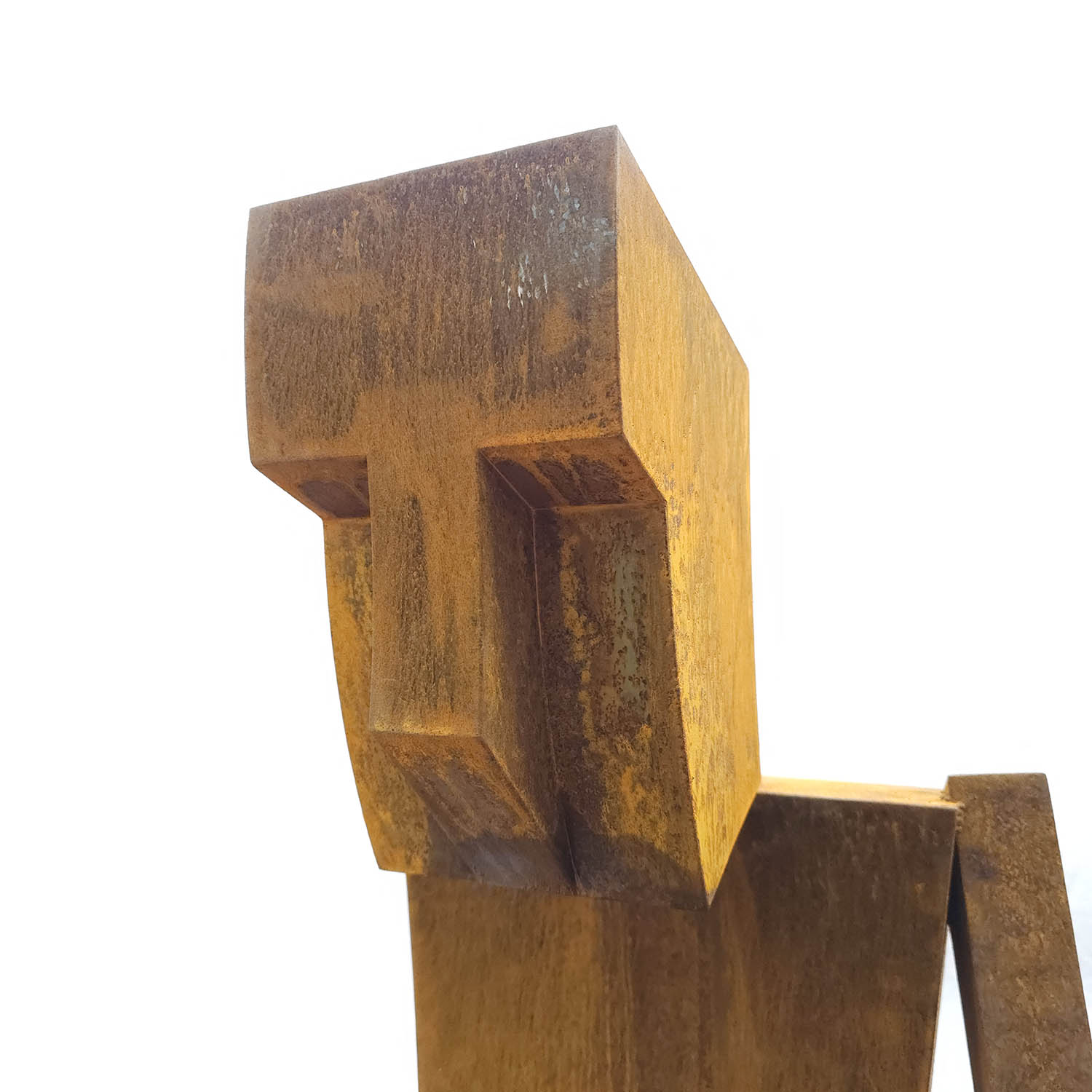 Corten Robot Adam Heykeli
