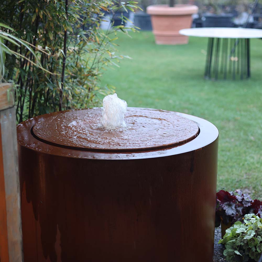 Corten Yuvarlak Su Tablası