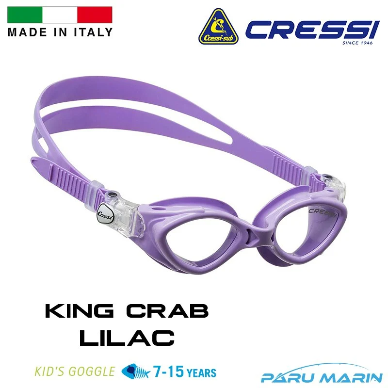 Cressi King Crab 7-15 Yaş Lilac Yüzücü Gözlüğü