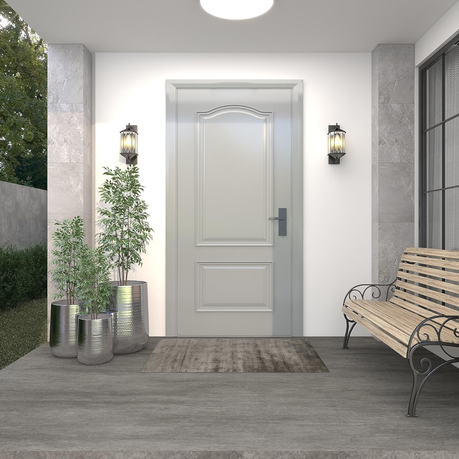 Crus Metal Saksı L Gri