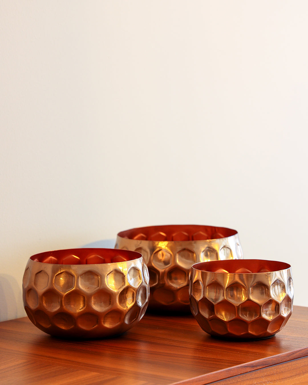 Cuivre Metal Saksı Orta Boy Bronz