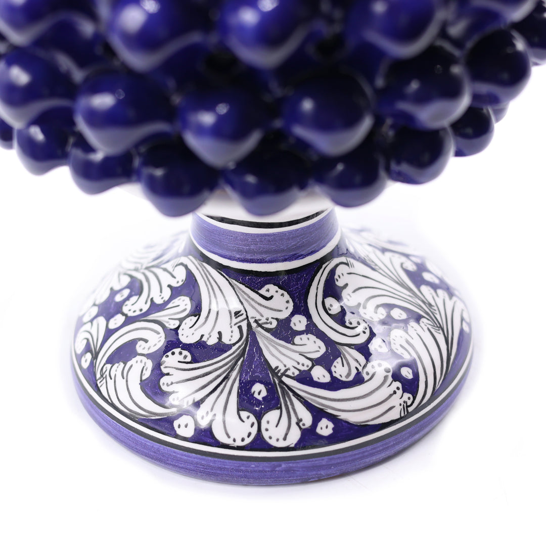 Dekoratif Kozalak Büyük Boy Mavi