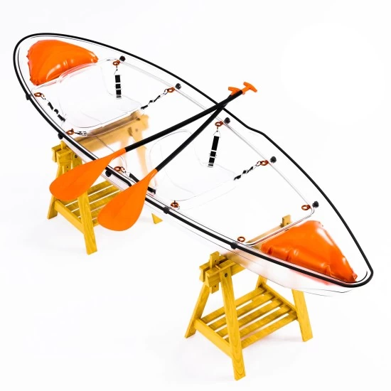 Delphın Çift Kişilik Şeffaf Kano