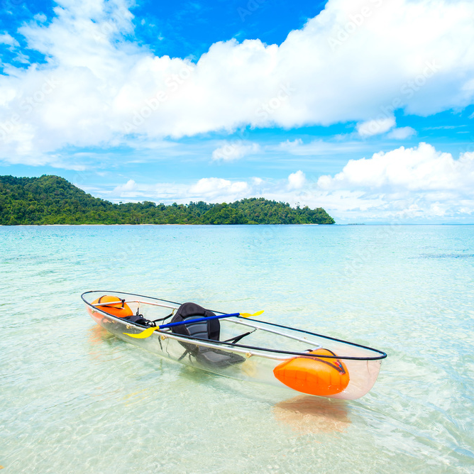 Delphın Çift Kişilik Şeffaf Kano
