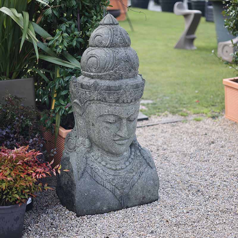 Dewi Oyma Taş Büst Heykel Gri