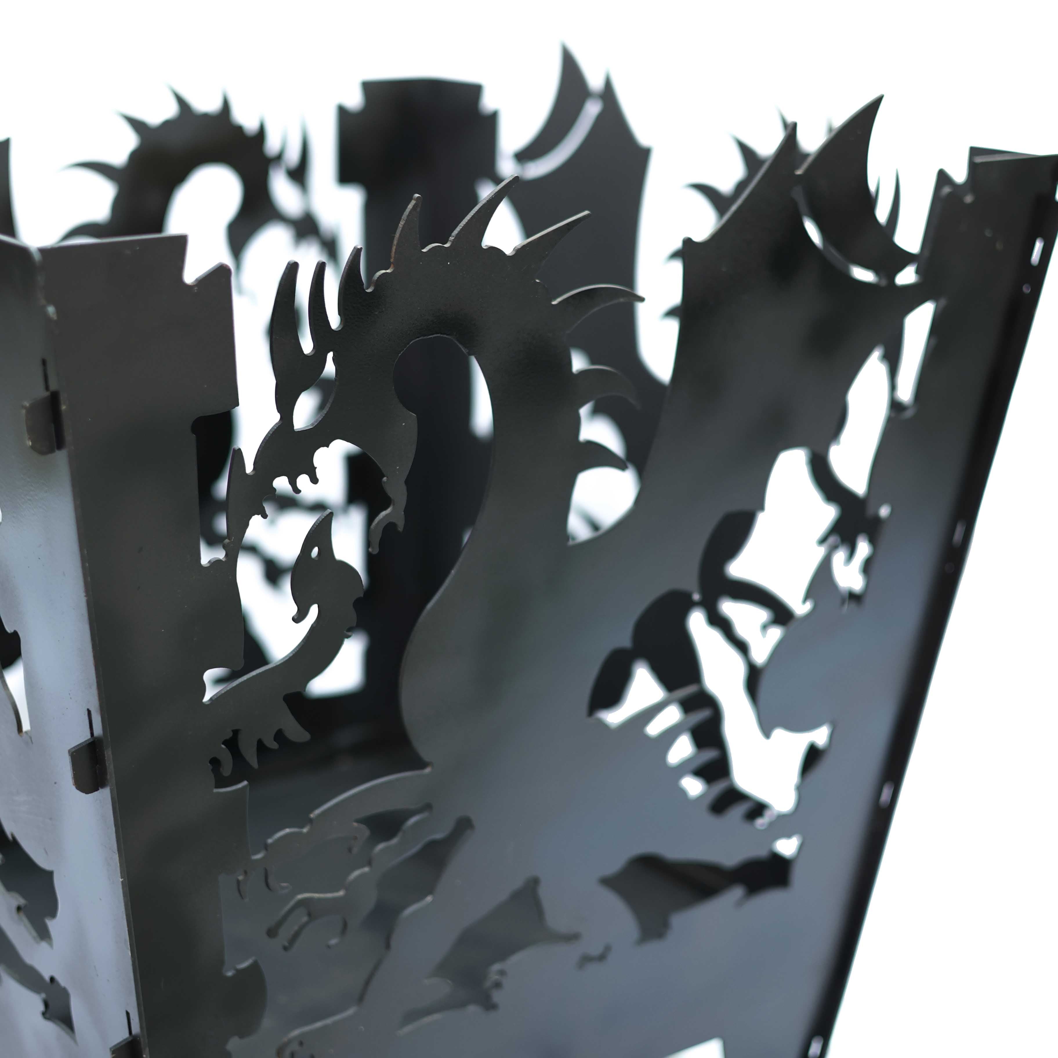 Dragon Açık Hava Bahçe Şöminesi Siyah