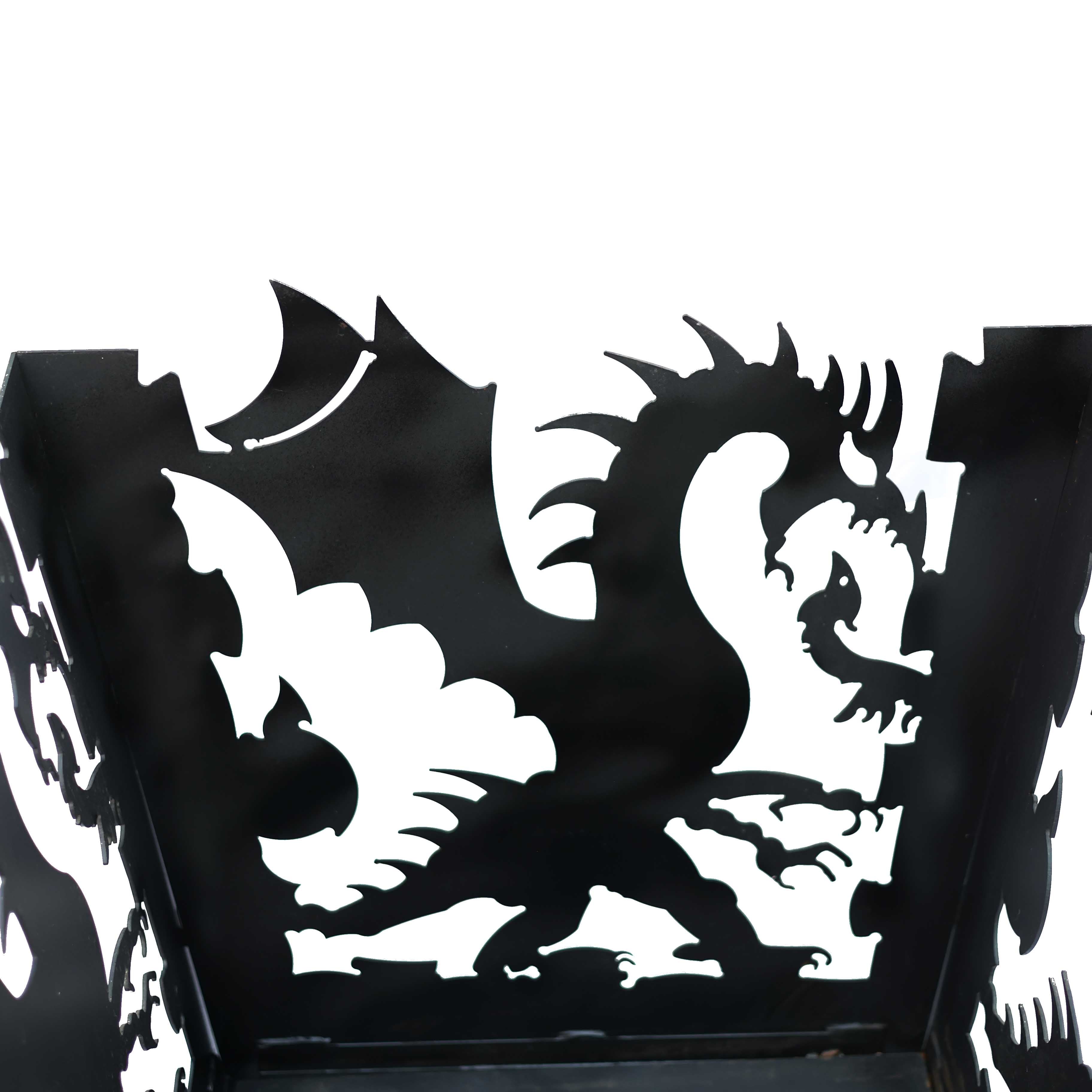Dragon Açık Hava Bahçe Şöminesi Siyah