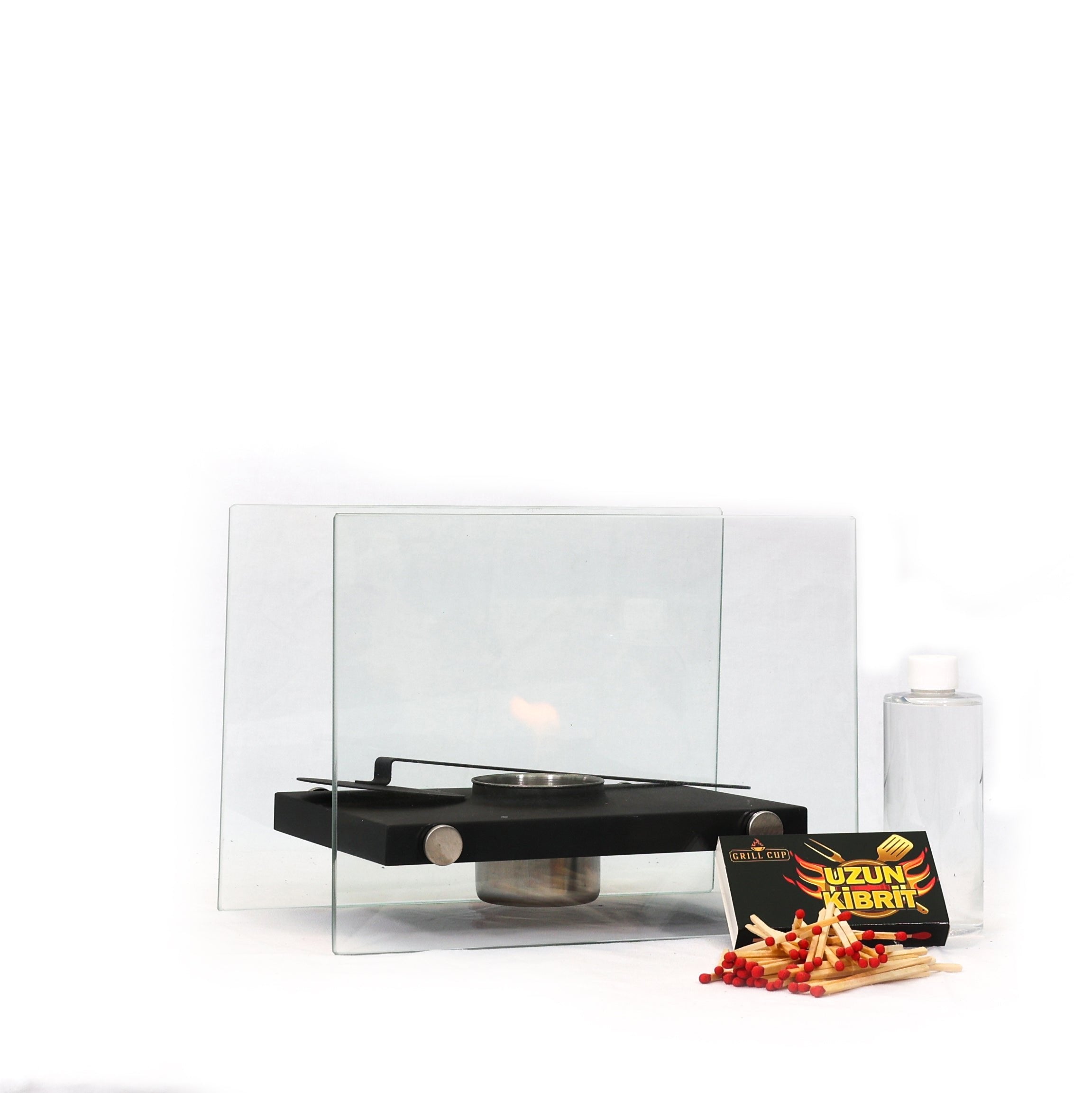 Etna Masa Tipi Bioethanol Şömine Gümüş