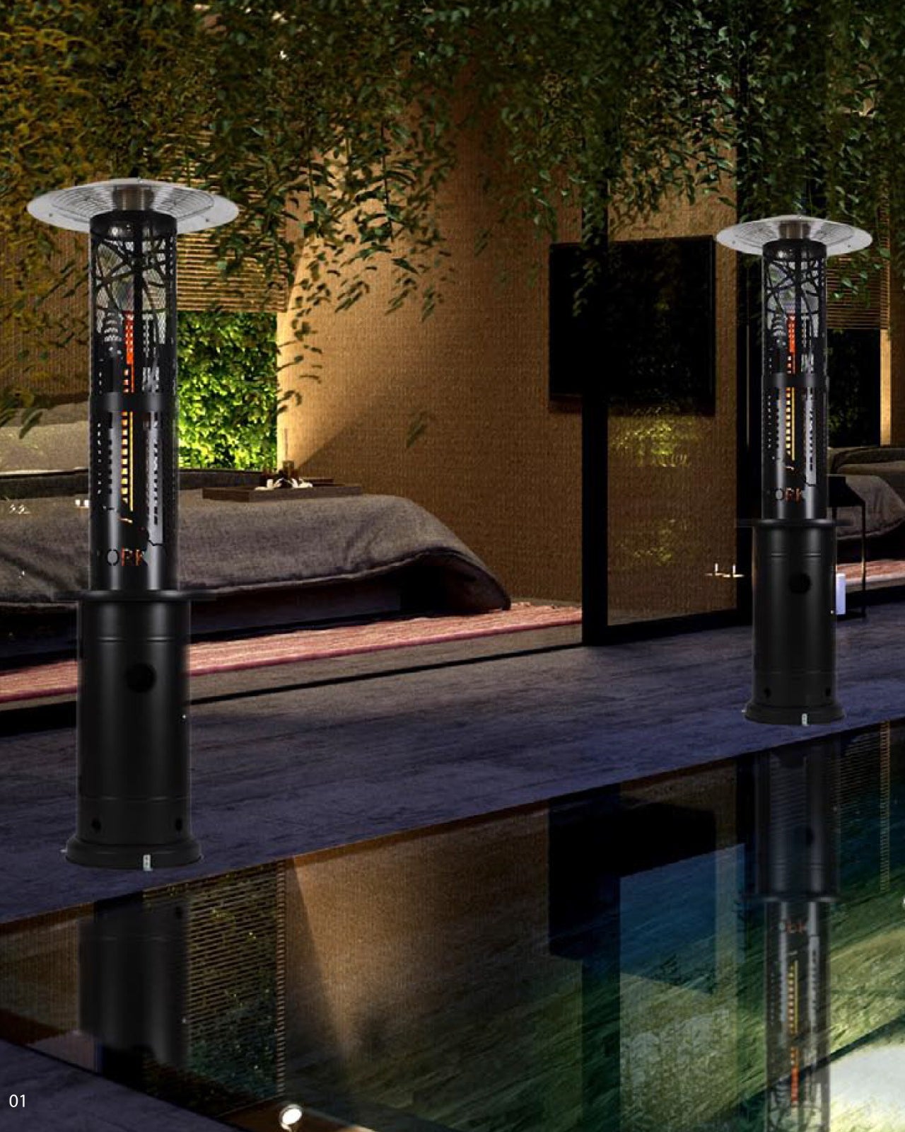 Flame Tower - Gazlı Teras Isıtıcısı