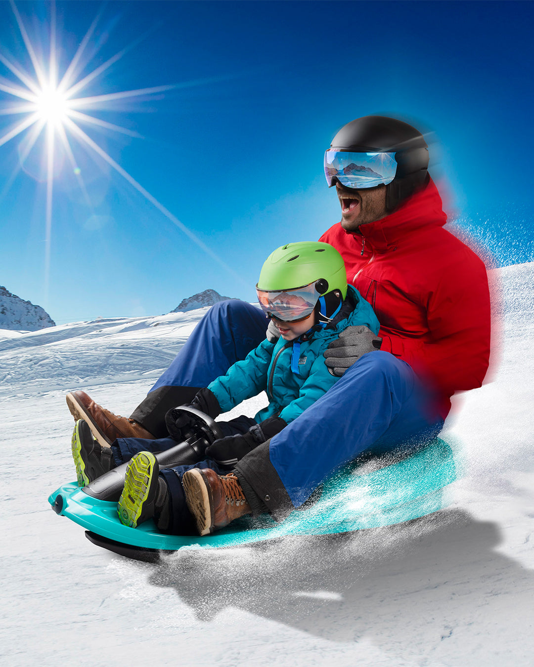 Galactus - 2 Kişilik Kar Kızağı - Mavi