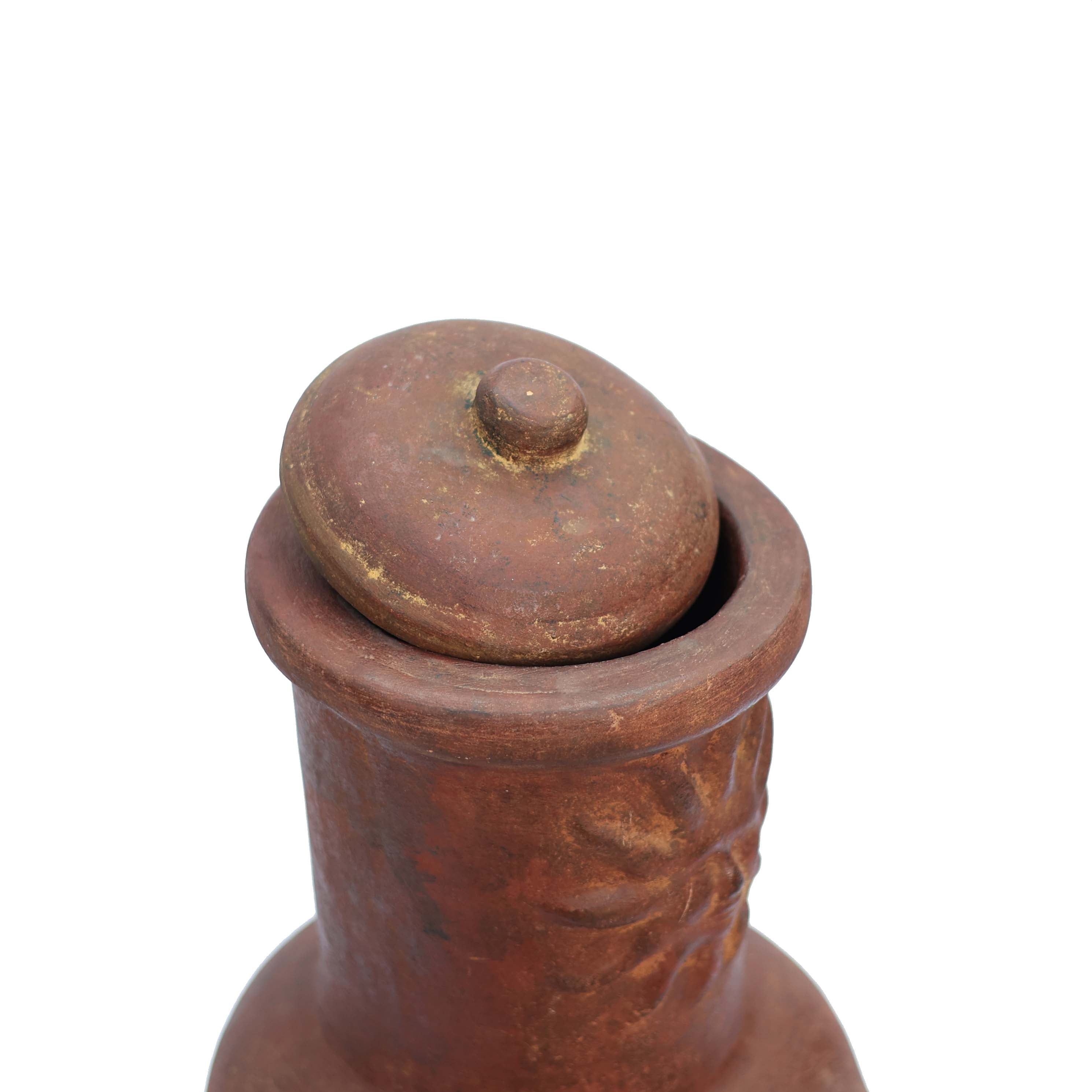 Güneş Motifli Küçük Chimenea Kırmızı