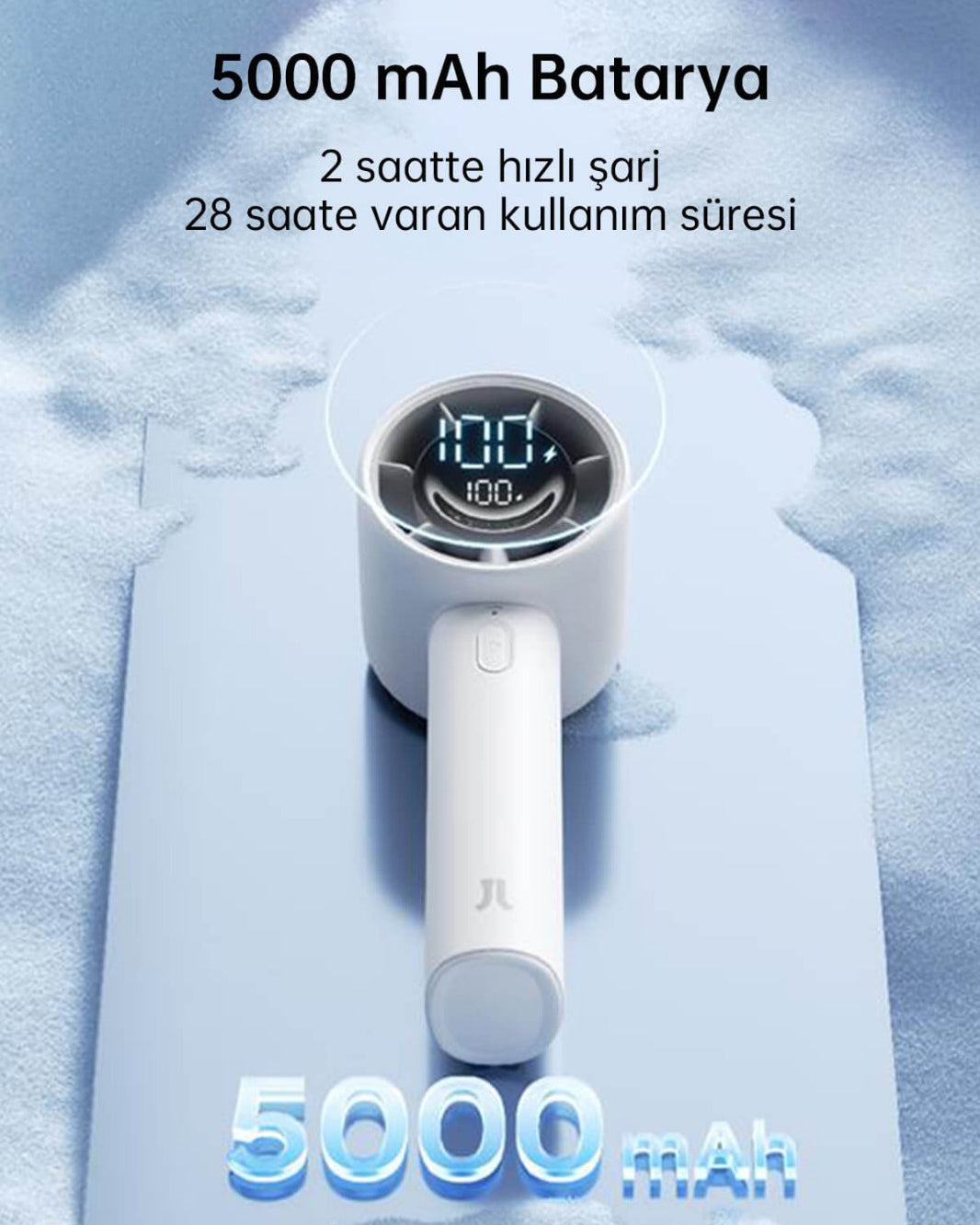 Handheld Fan Life10 S (5000mAh) Gri El Fanı