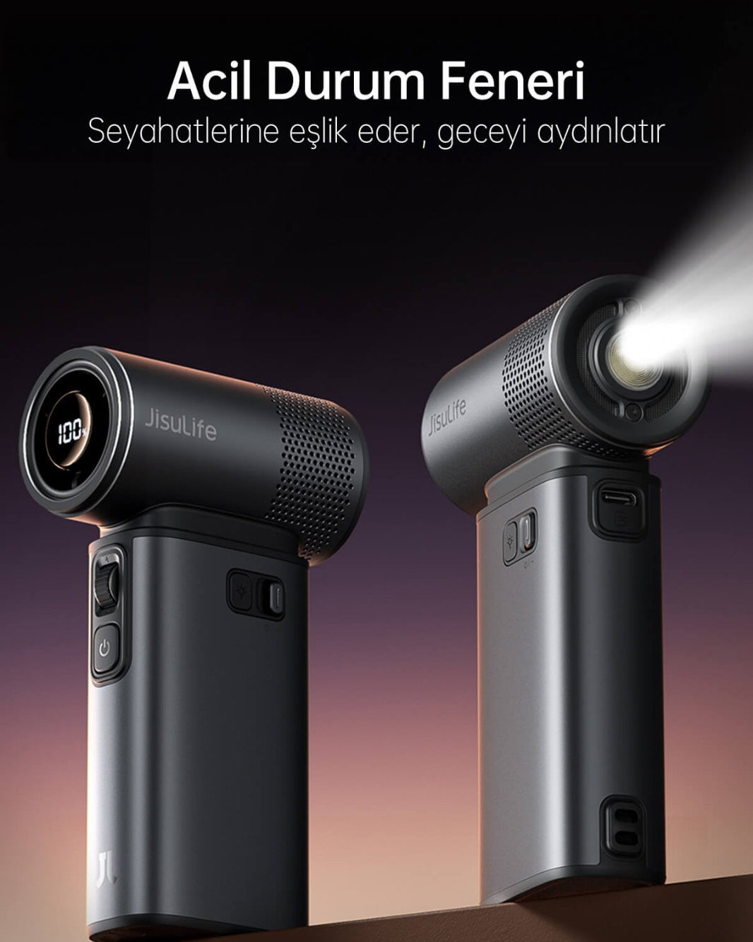 Handheld Fan Ultra 2(9000mAh) Gri El Fanı / Fener