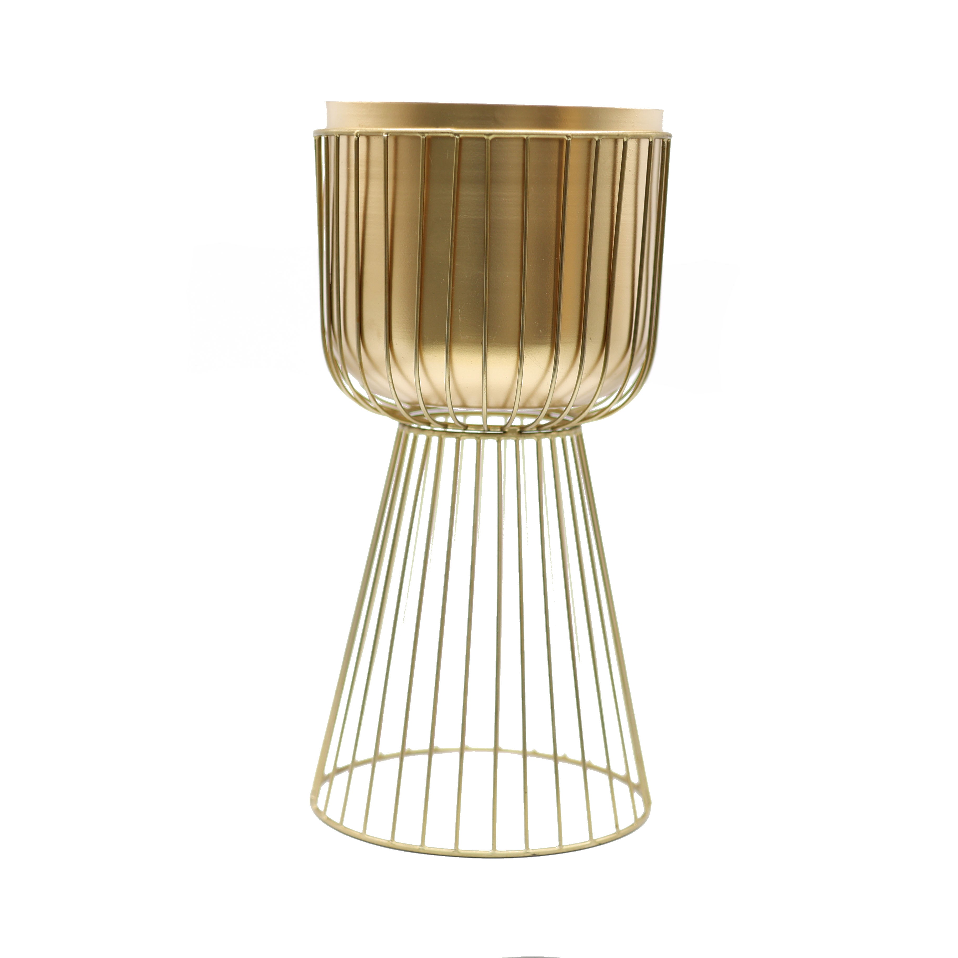 Invictus Gold Metal Ayaklı Saksı