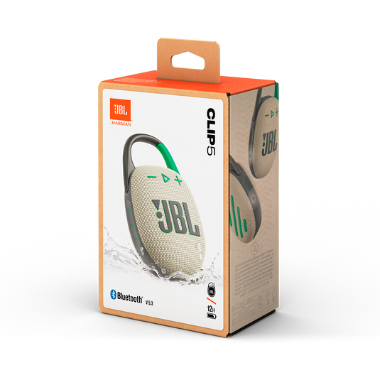 JBL Clip 5 Taşınabilir Bluetooth Hoparlör Kum Beji