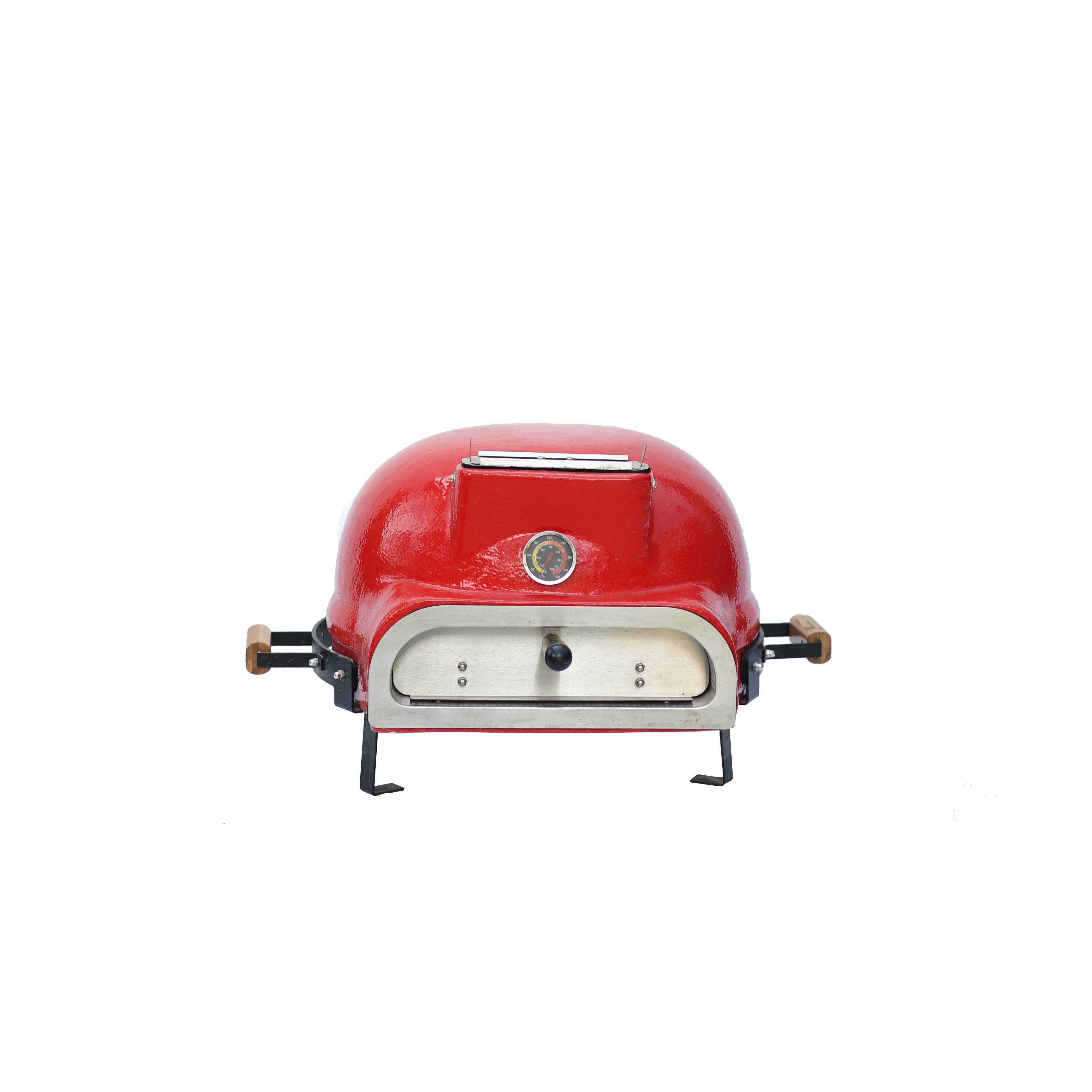 Kamado Pizza Fırını Kırmızı
