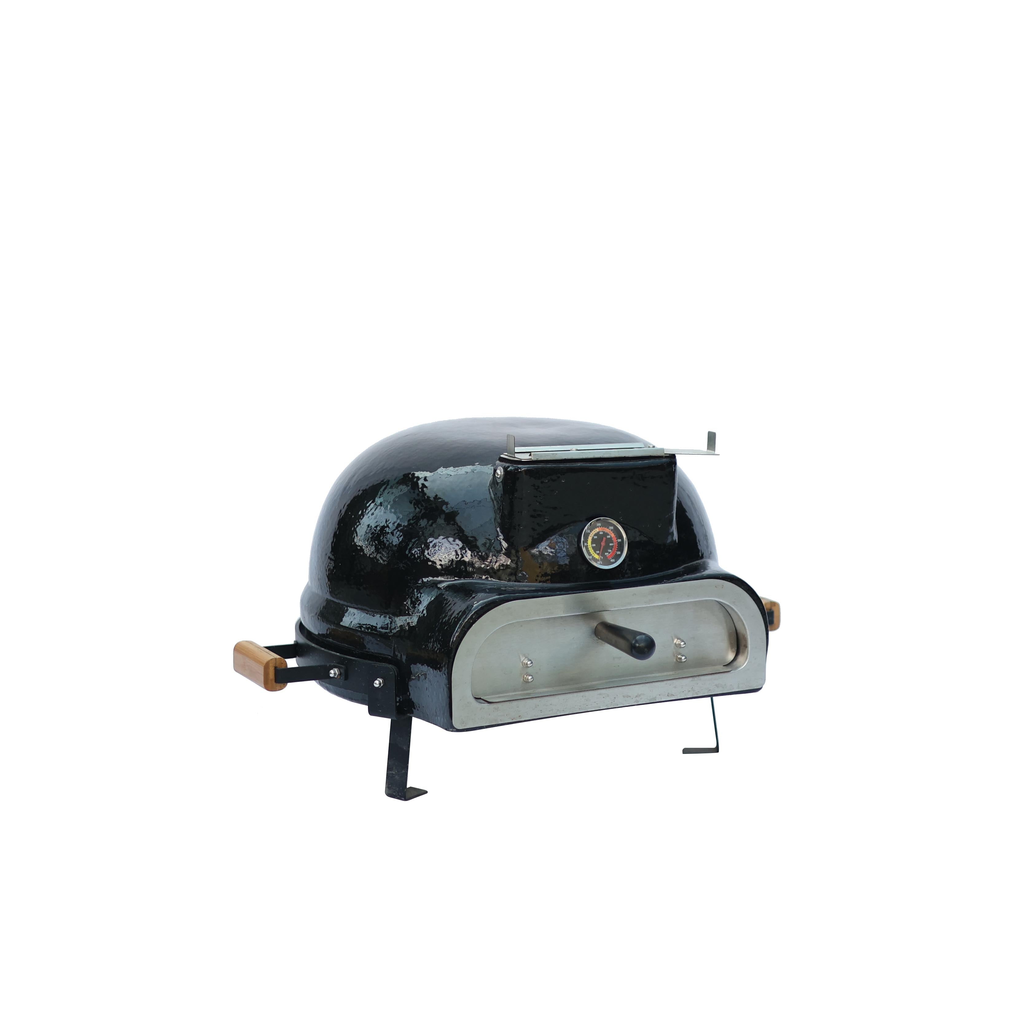 Kamado Pizza Fırını Siyah