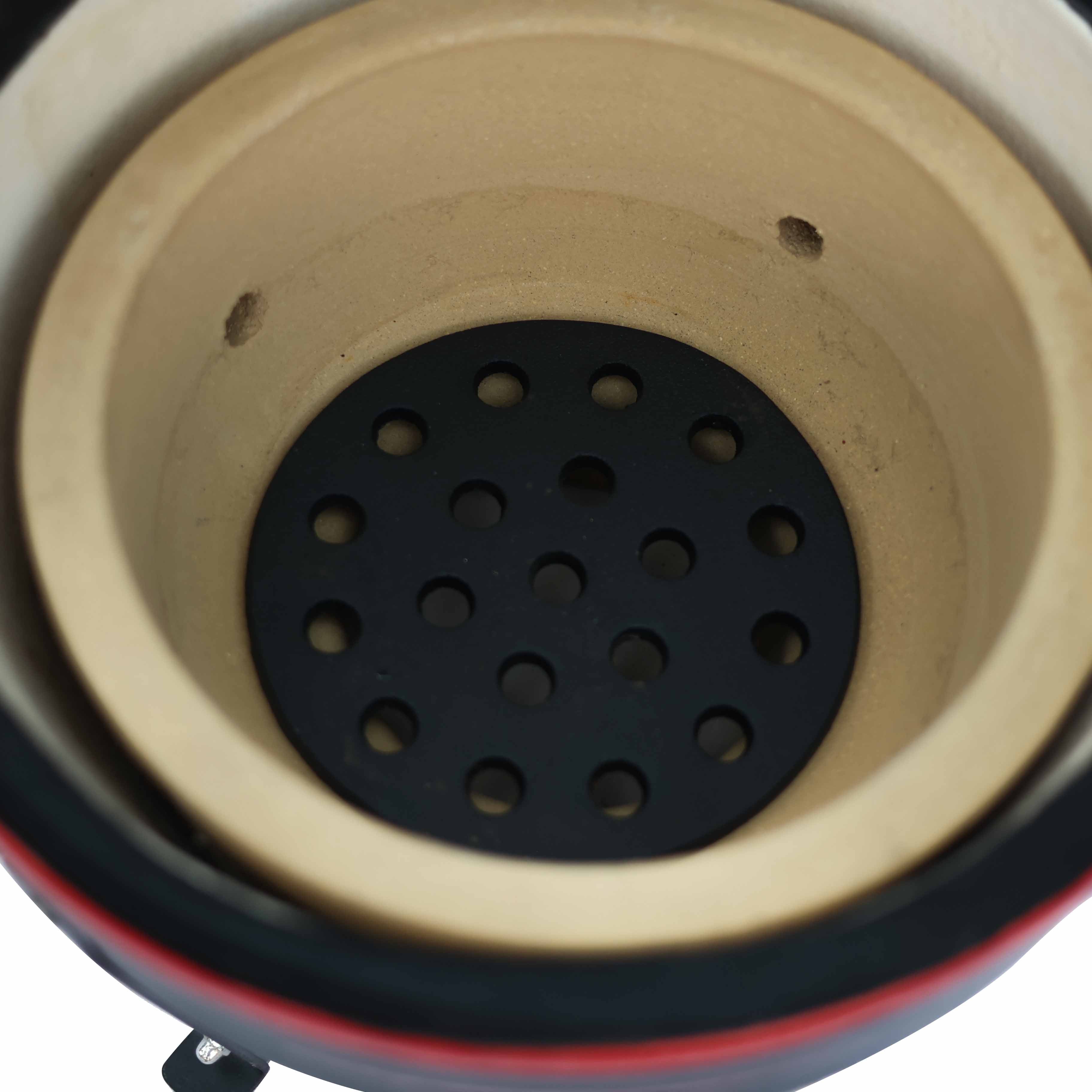 Kamado Seramik Mangal 40 cm Kırmızı