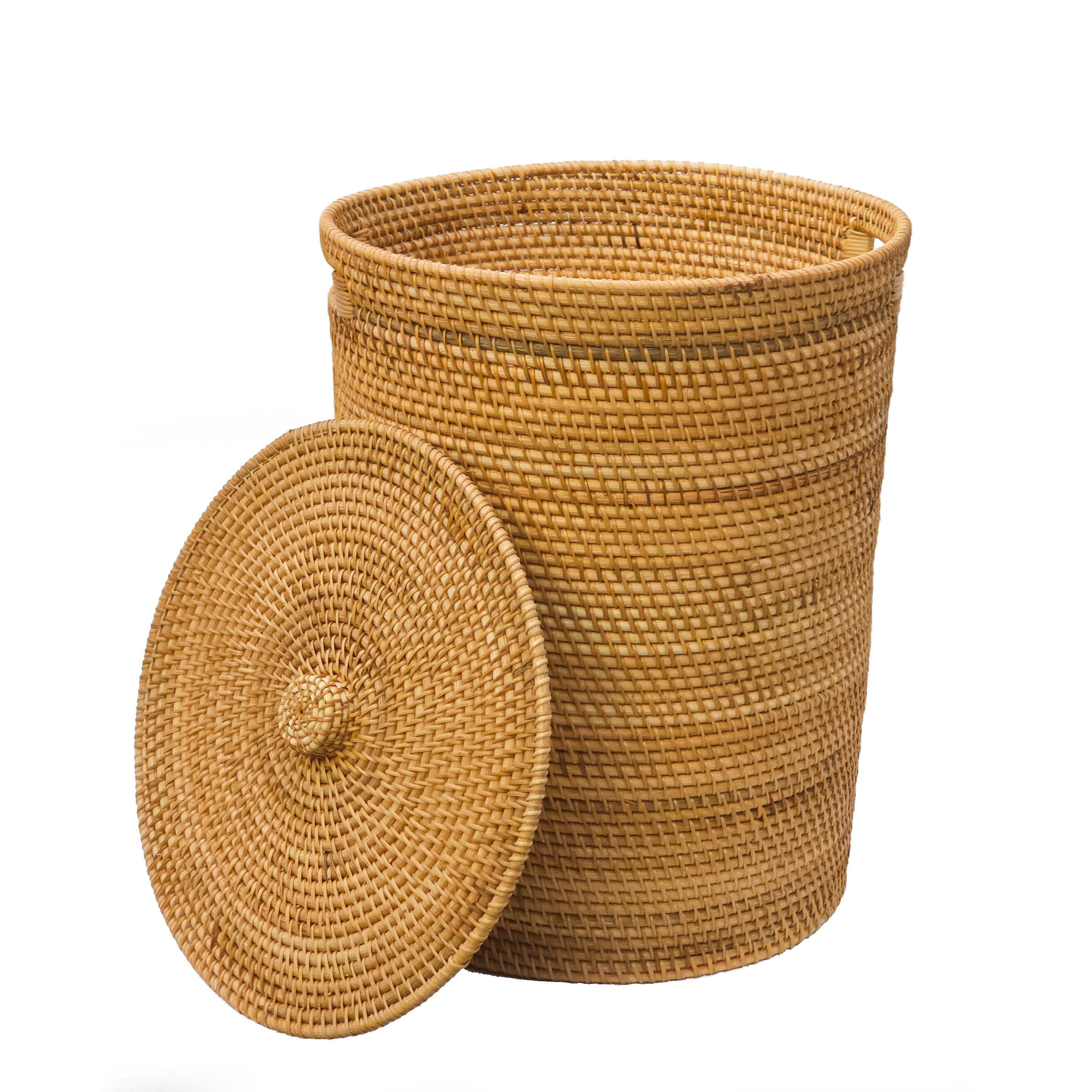 Kapaklı Rattan Sepet Kahverengi