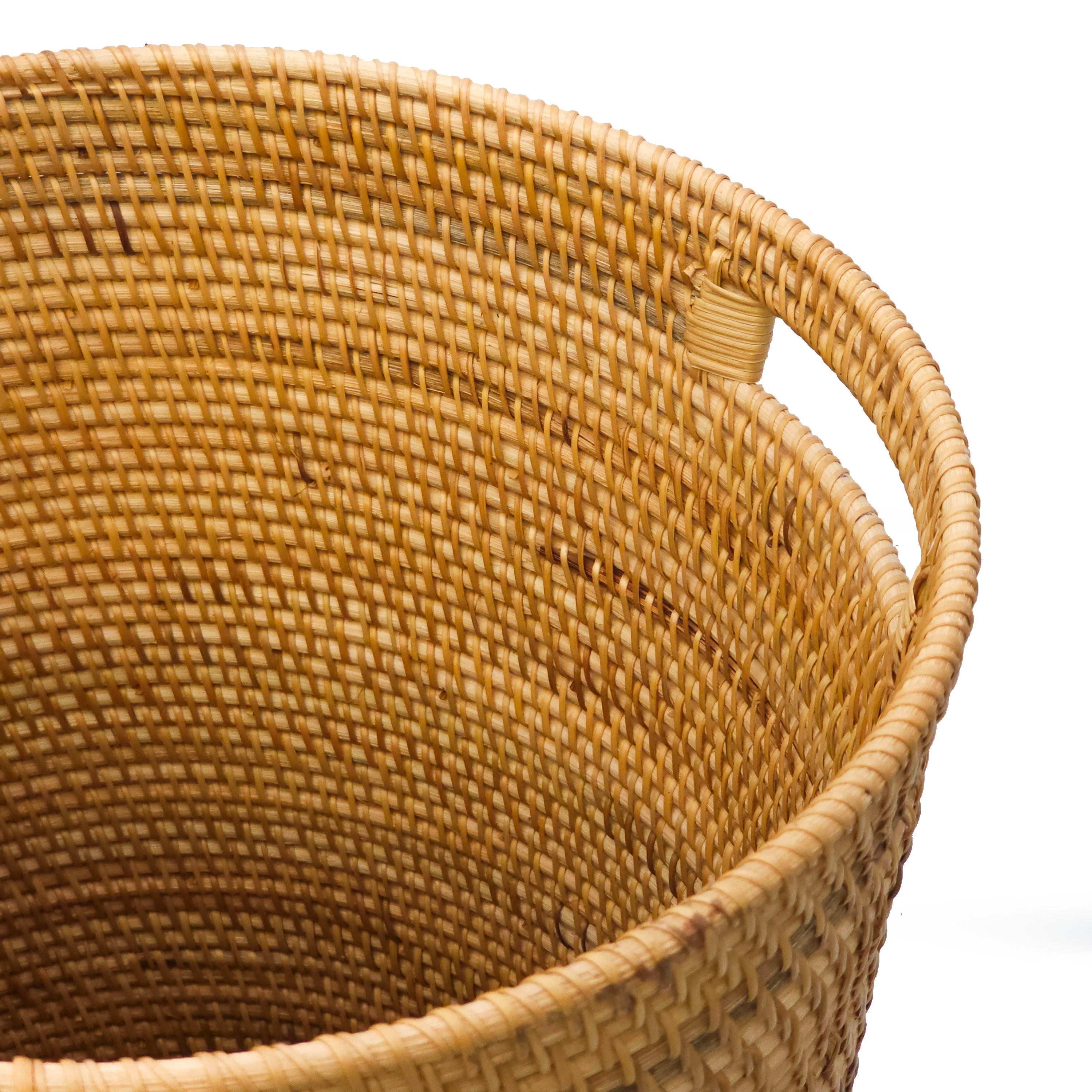 Kapaklı Rattan Sepet Kahverengi