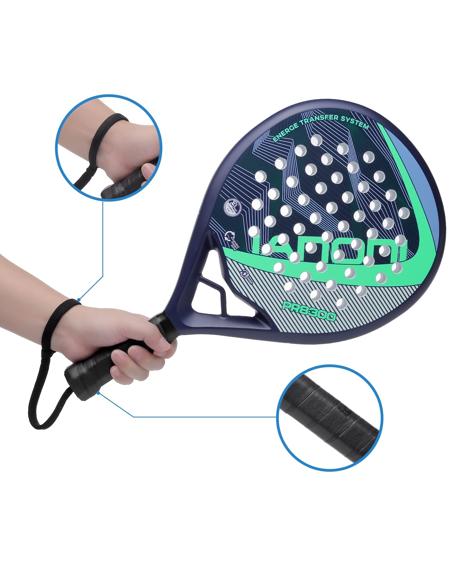 Karbon Fiber Padel Raketi – Mavi