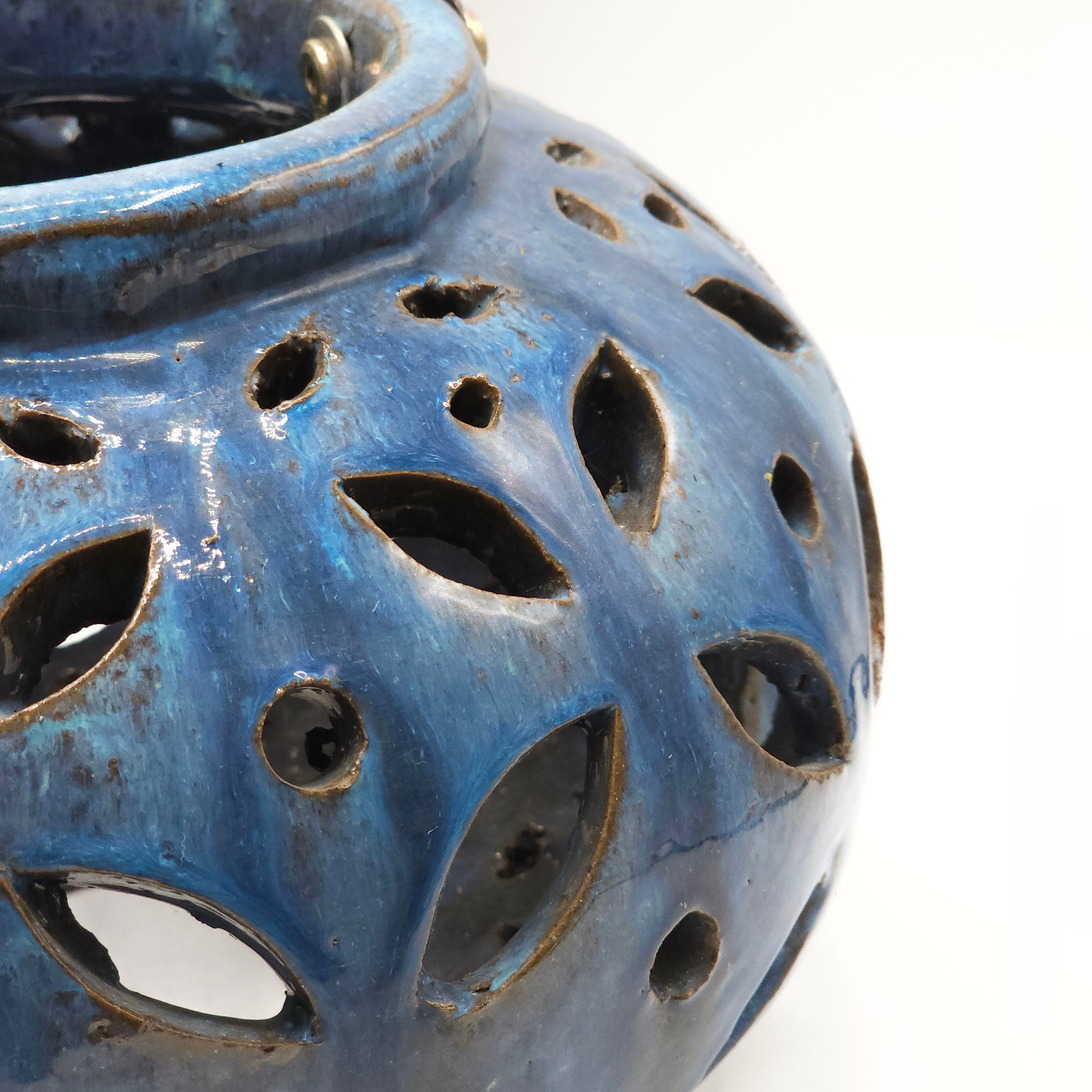 Lantern Mavi Küçük Boy Mumluk