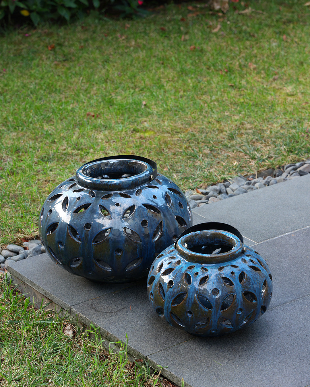 Lantern Mavi Küçük Boy Mumluk