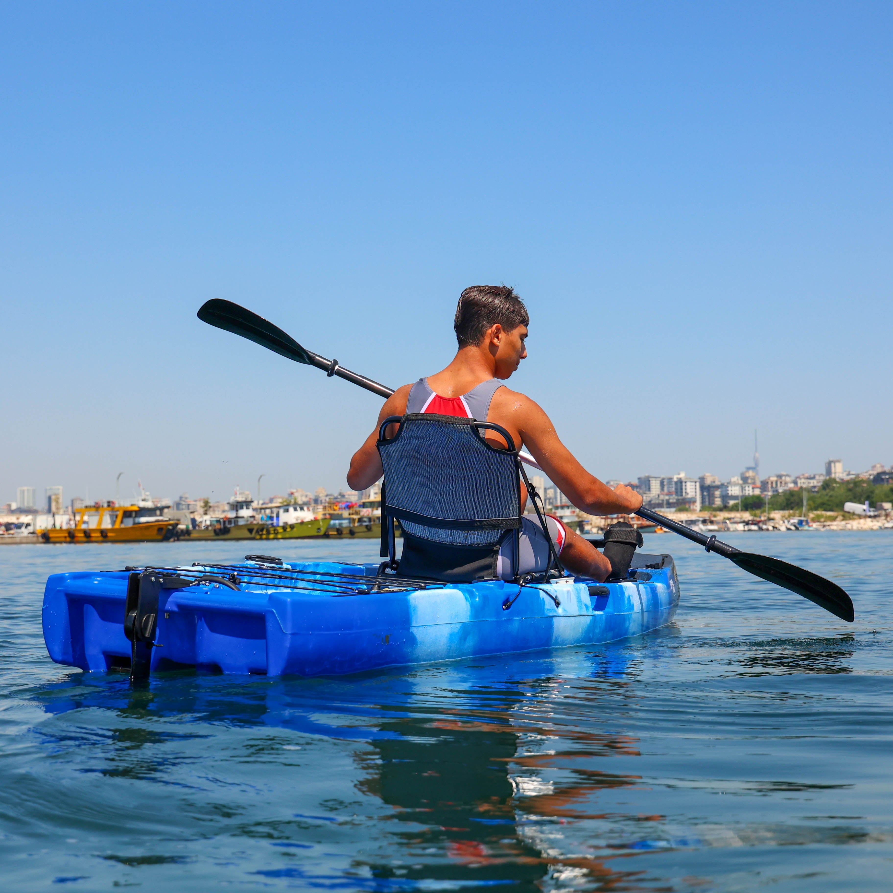 Marius Balıkçı Kanosu Beyaz Gri Siyah