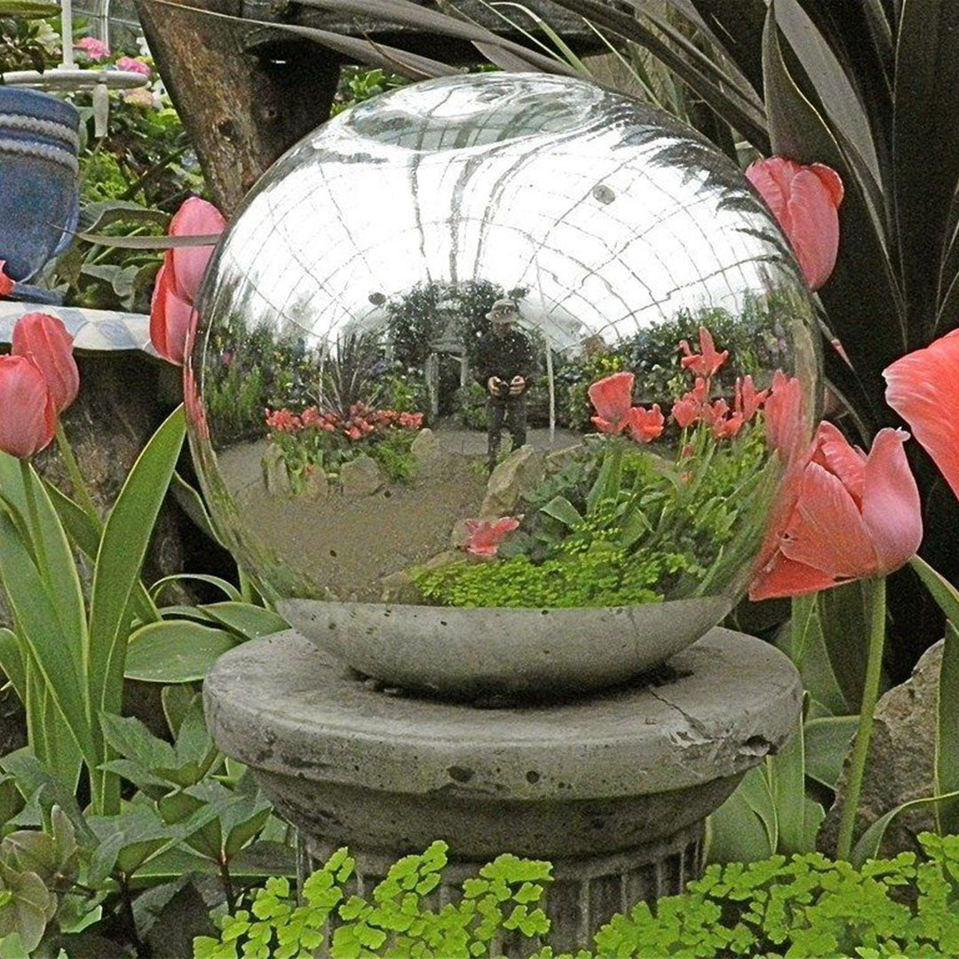 Metal Ayna Top L Gümüş