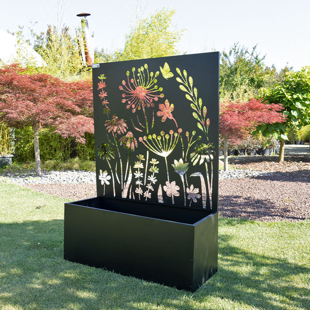 Metal Sırtlı Büyük Saksı Seperatör Siyah