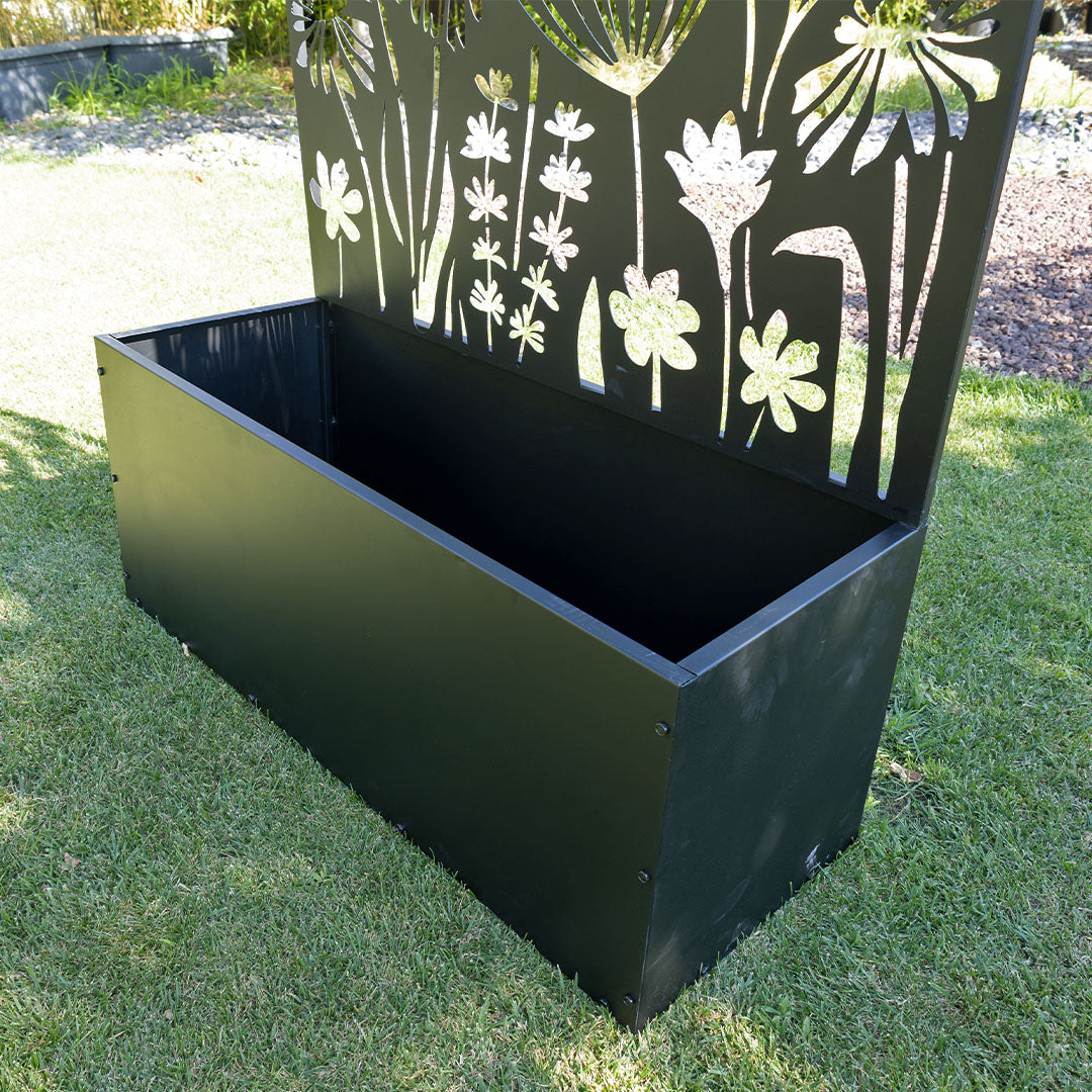 Metal Sırtlı Büyük Saksı Seperatör Siyah